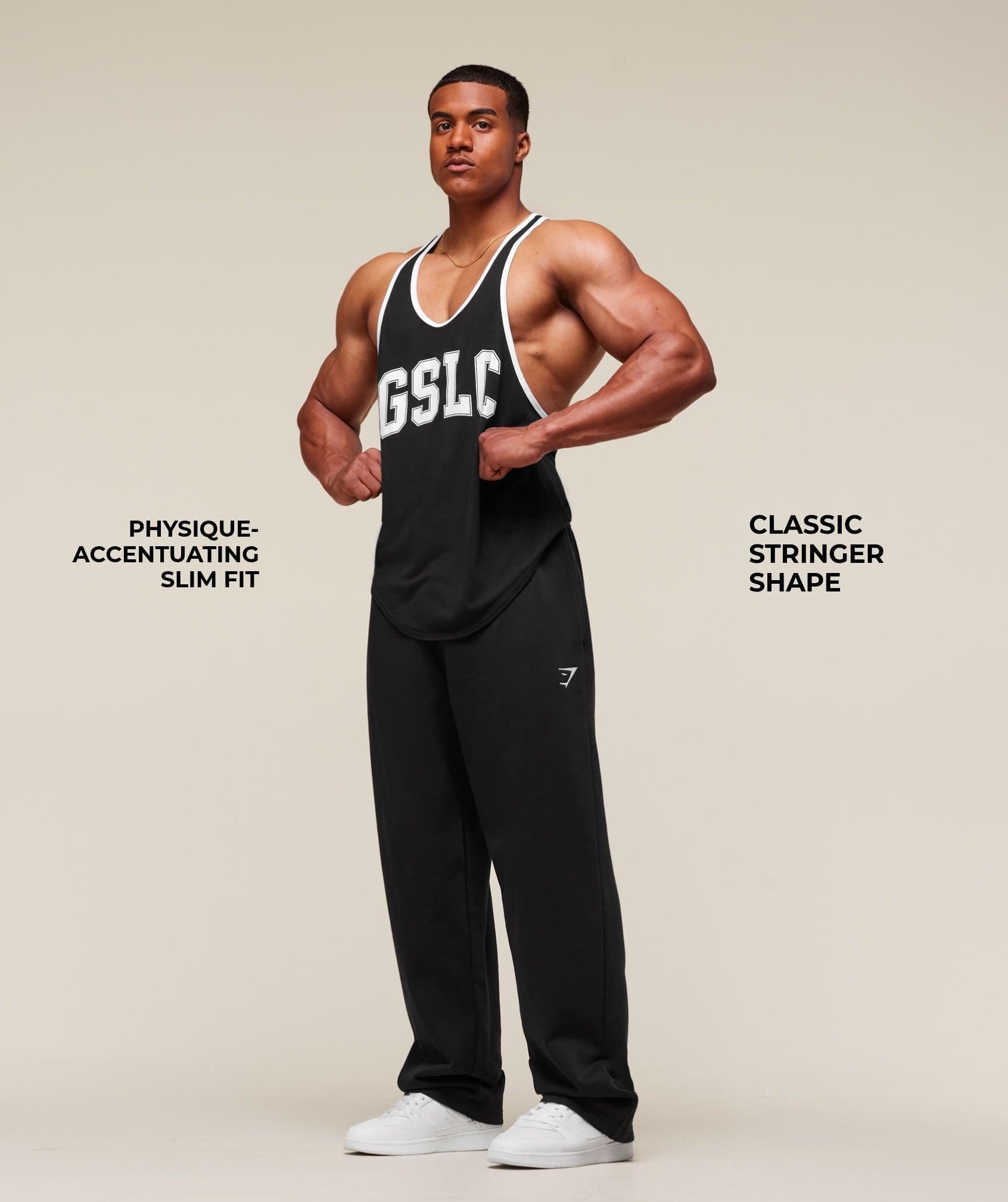Gymshark GSLC Ringer Stringer - Black Male Product Image
