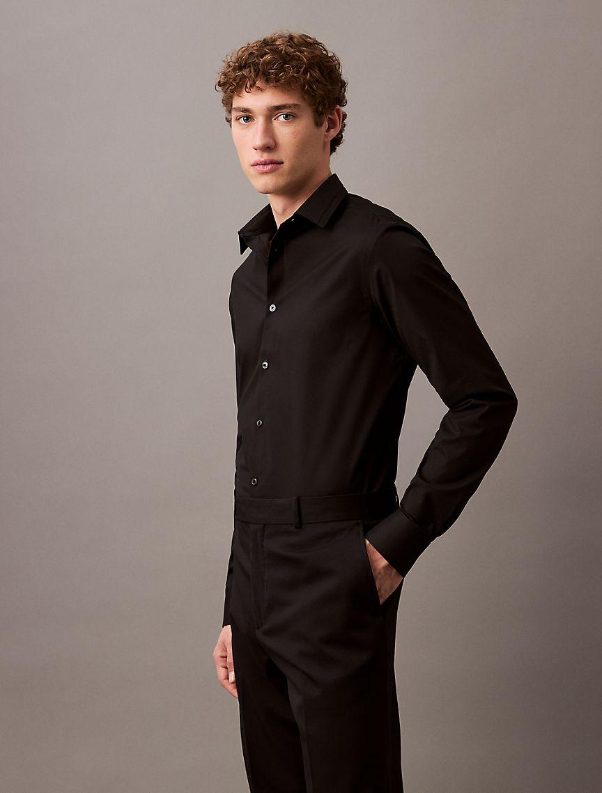 Steel Solid Slim Fit Button-Down Shirt Product Image