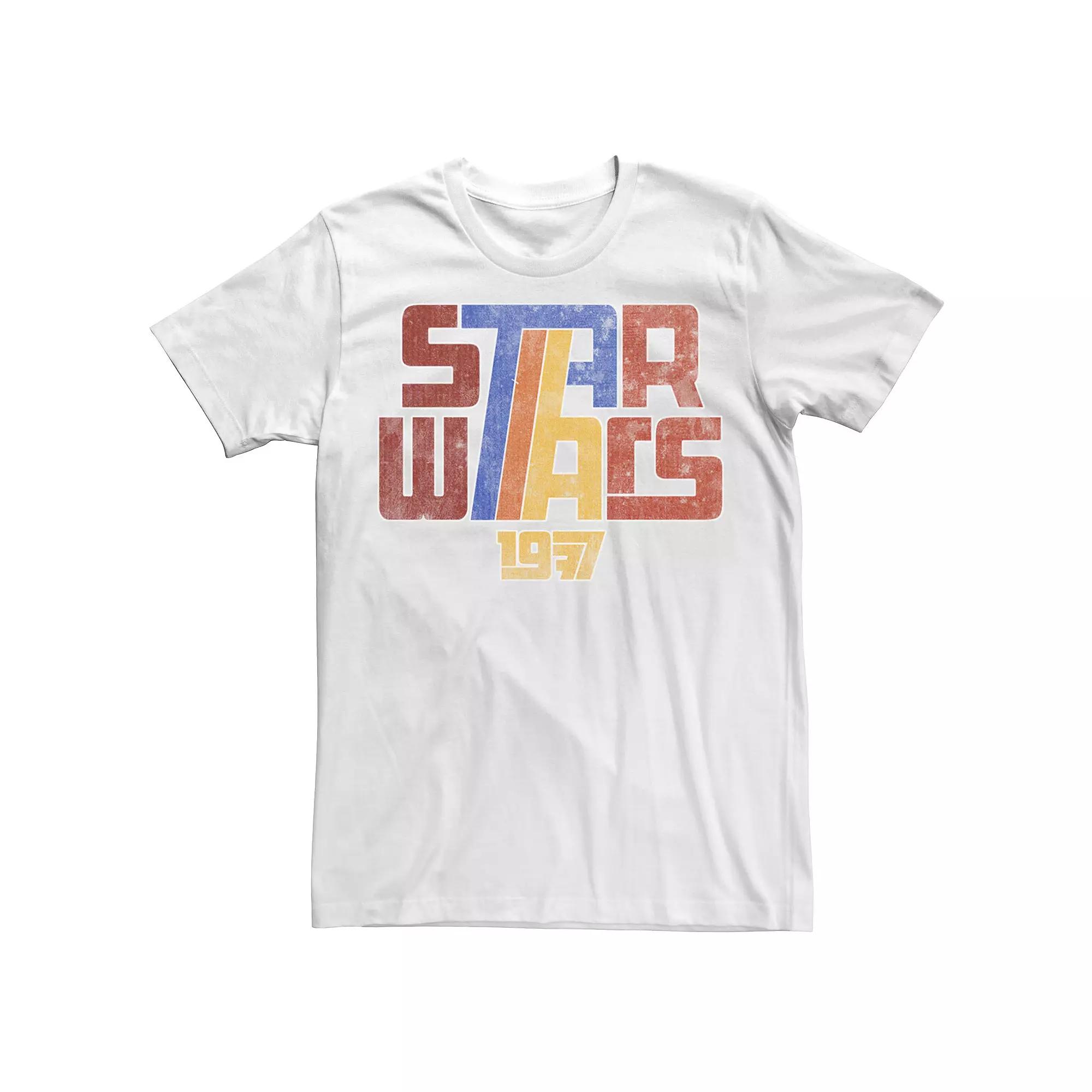 Men's Star Wars Super Retro 1977 Custom Logo Graphic Tee,  Product Image