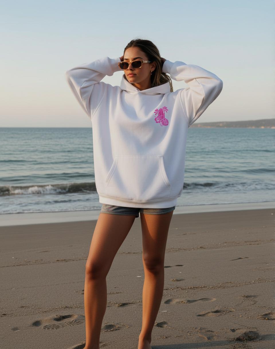 Sopula Everything Comes In Waves Vacation Graphic Oversized Hoodie Product Image