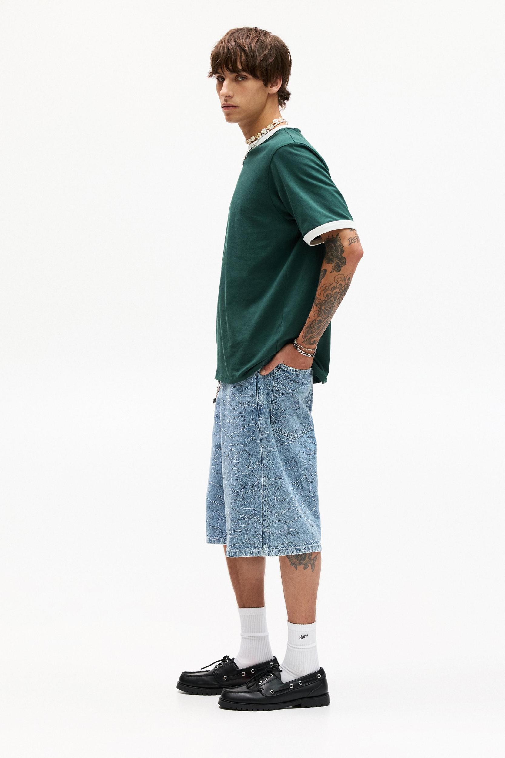 Denim skater Bermuda shorts Product Image