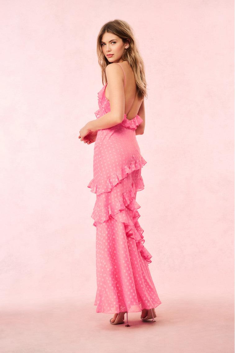 Rialto Heart Ruffle Maxi Dress Product Image