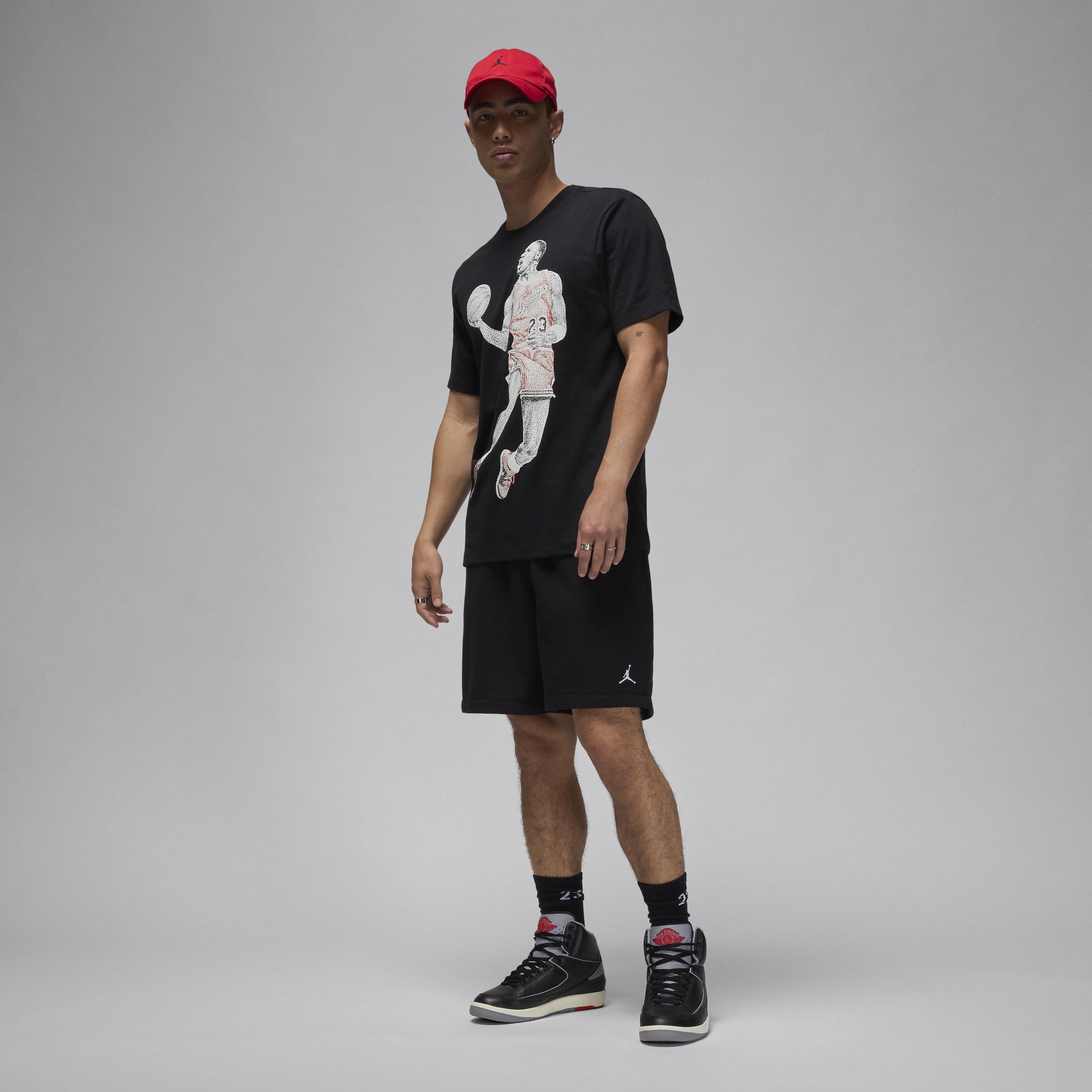 Jordan Mens Jordan Brand Dot MJ Short Sleeve T-Shirt - Mens Sail/Black Product Image