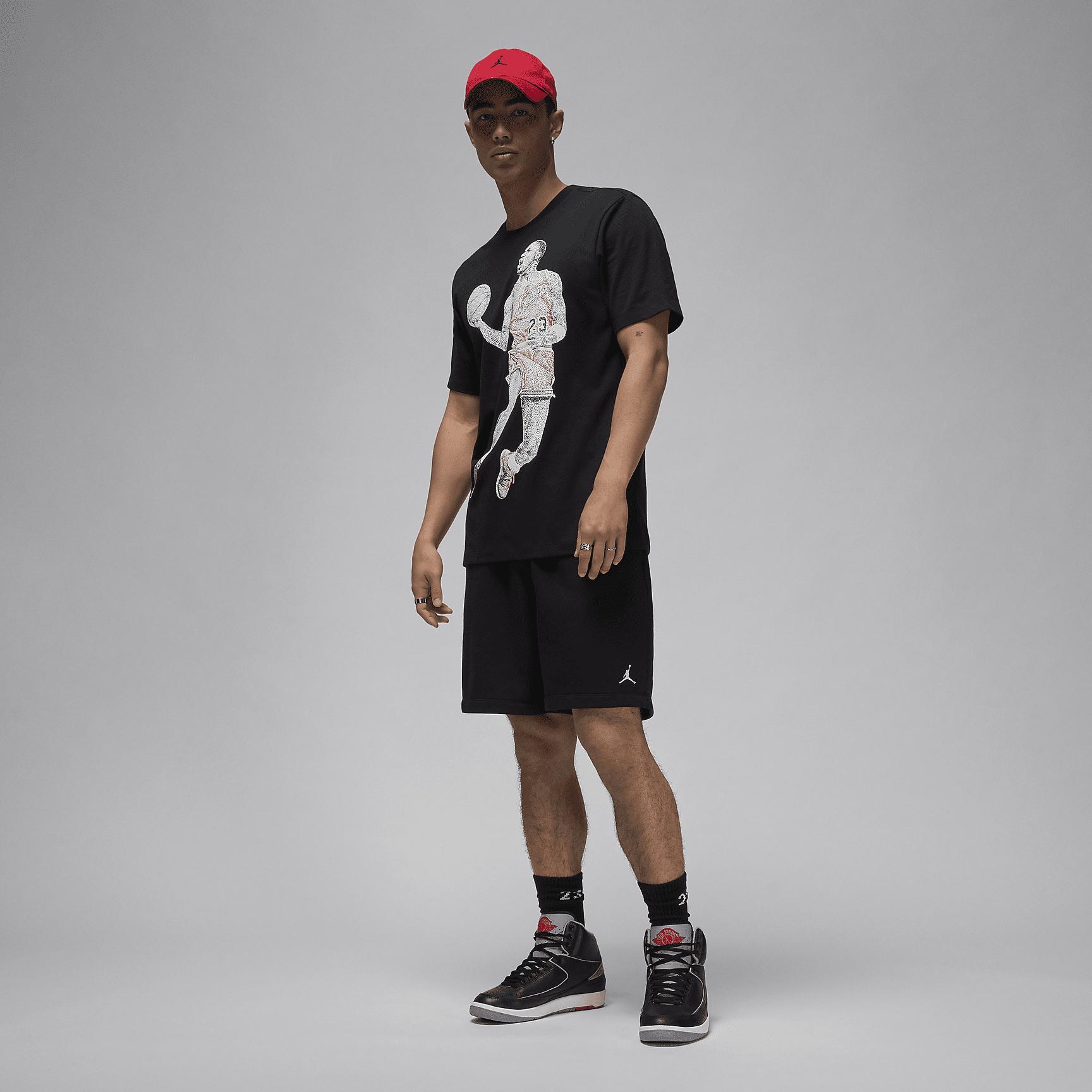 Jordan Mens Jordan Brand Dot MJ Short Sleeve T-Shirt - Mens Sail/Black Product Image