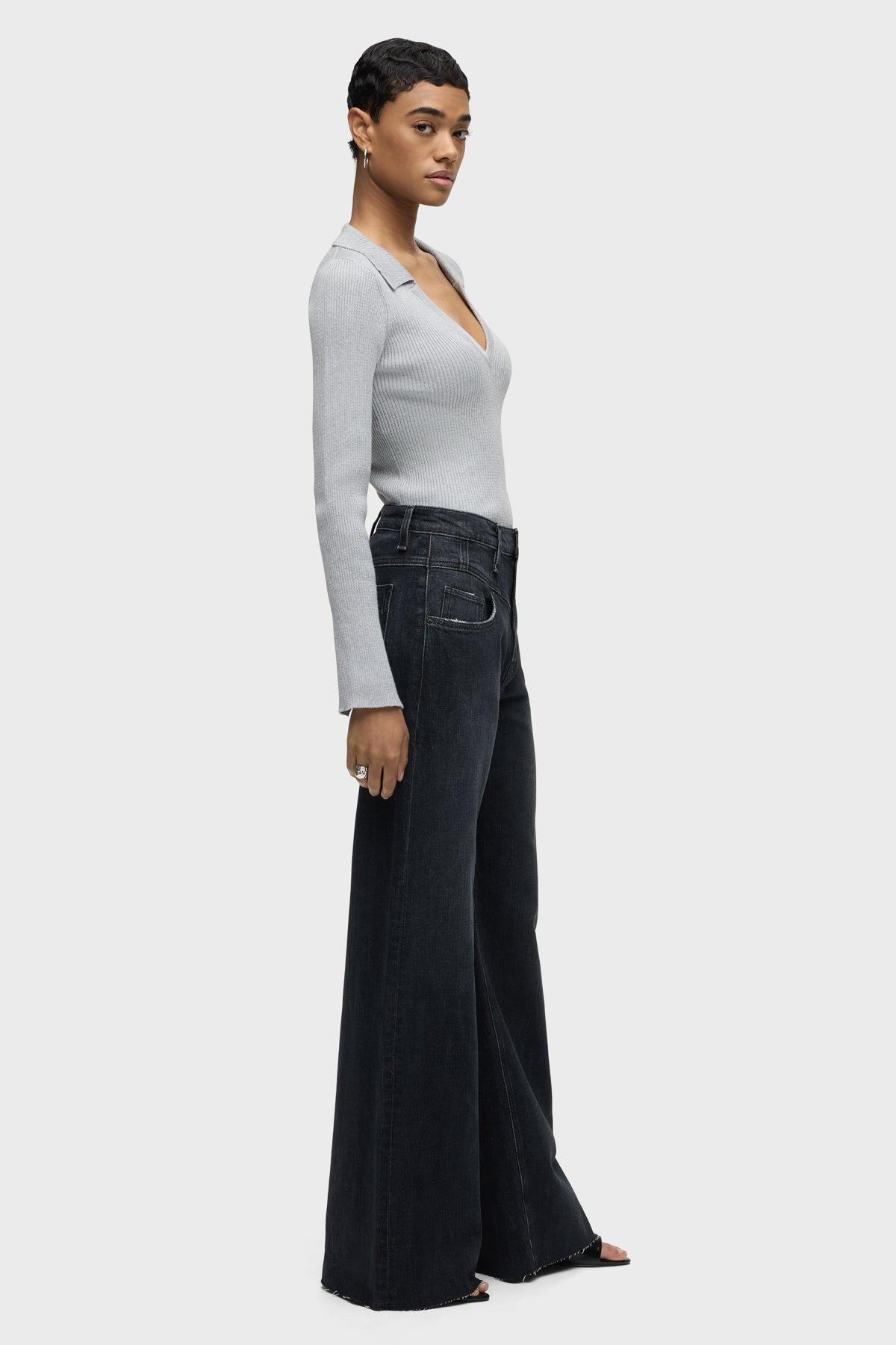 Jodie Seamed Front Yoke Wide Leg Jean Female Product Image