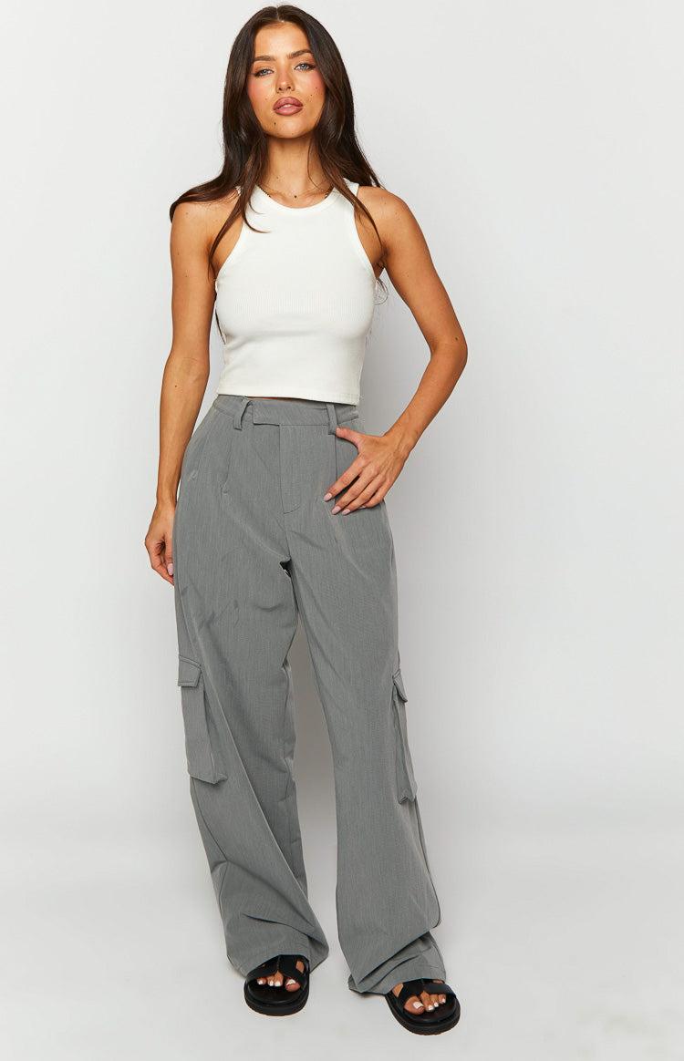 Kairos Grey Straight Leg Pants Product Image