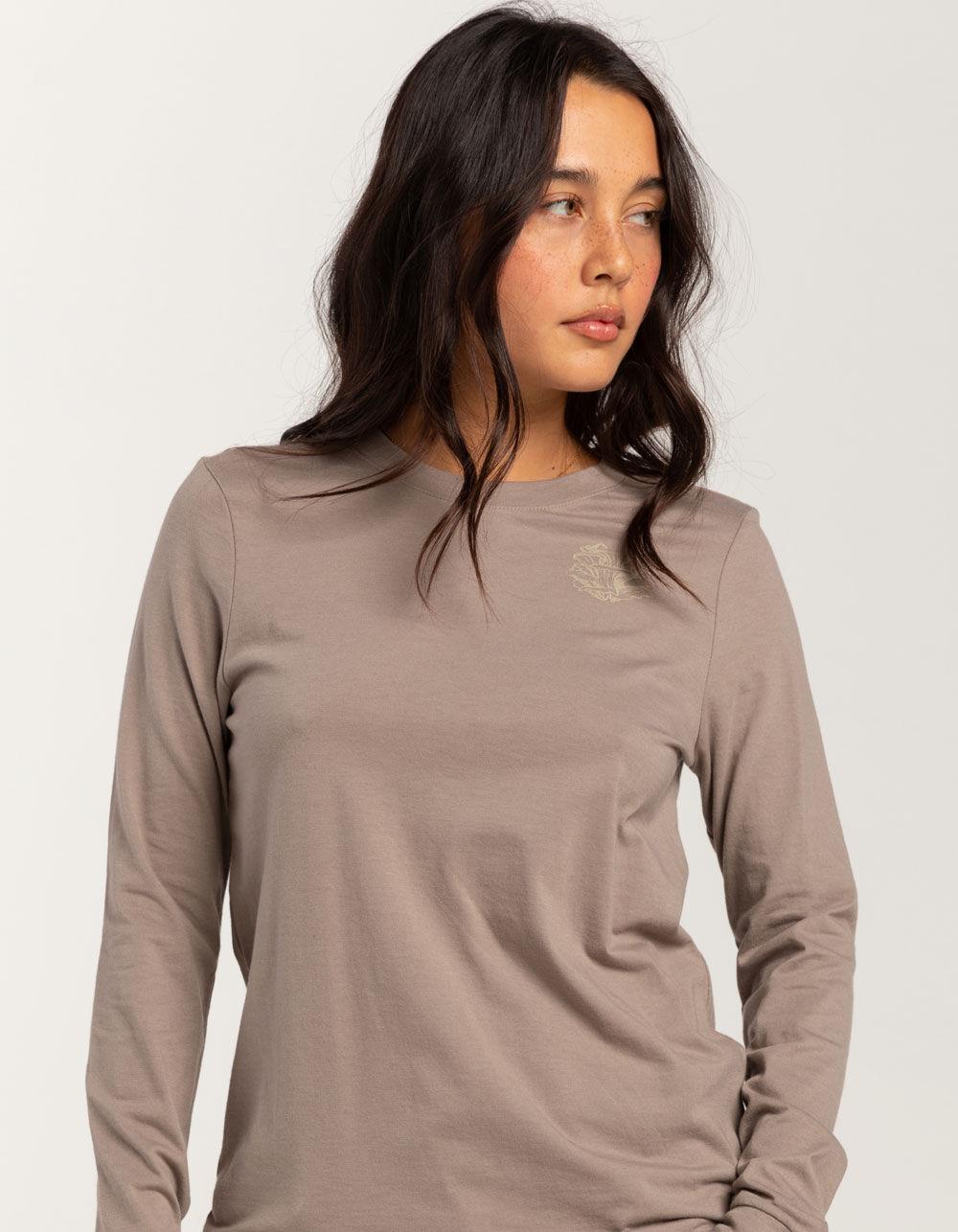 FOX Sensory Womens Long Sleeve Tee - TAUPE Product Image