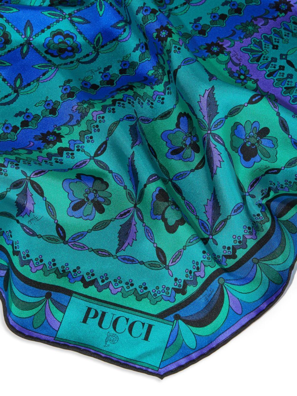Festa-print silk scarf Product Image