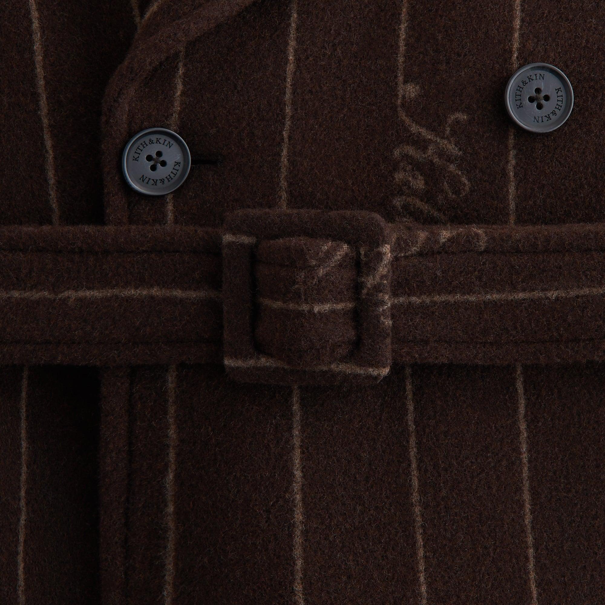 Kith Women Maeva Melton Stripe Scarf Coat - Incognito Female Product Image