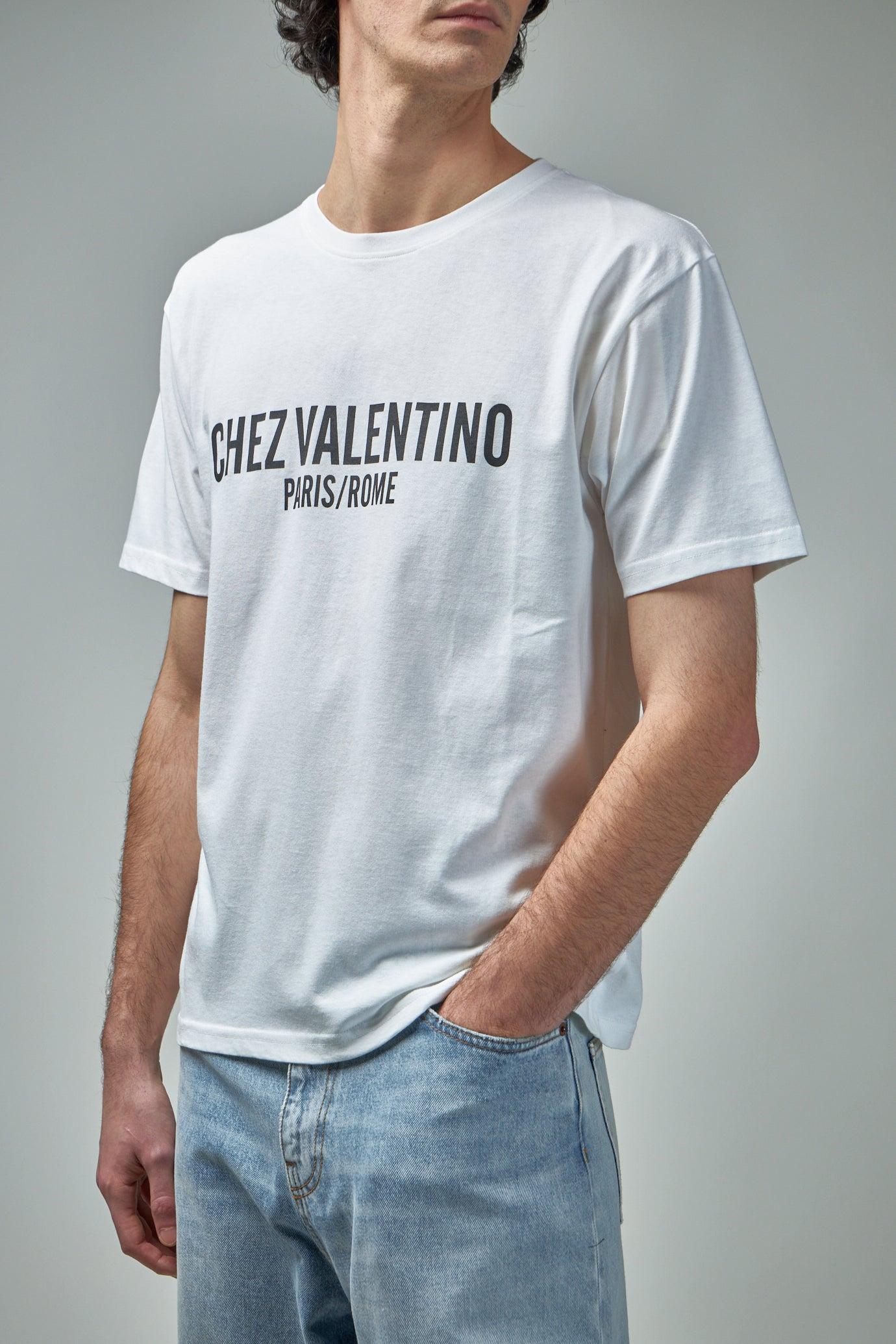 VALENTINO Cotton Crew Neck T-shirt With Graphic Print In White Product Image