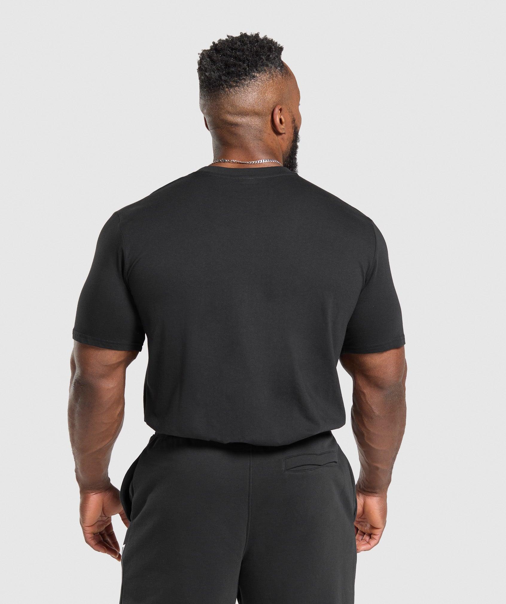 Gymshark T-Shirt 2 Pack - Black/Light Grey Marl Male Product Image