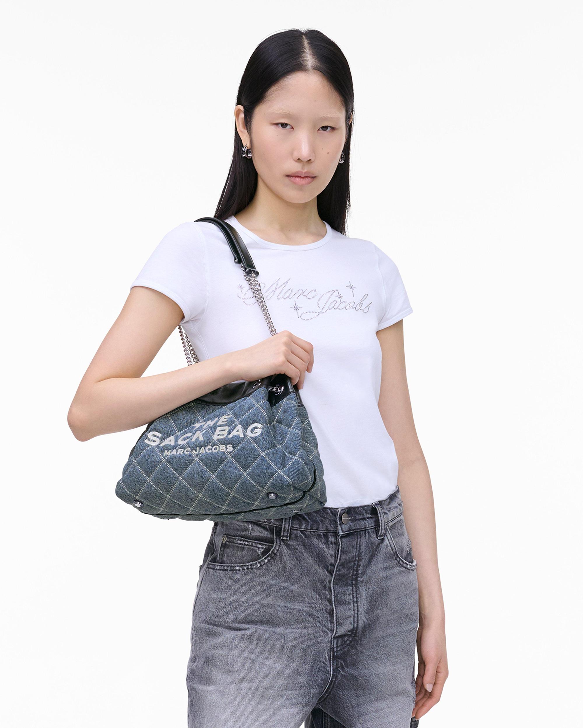 The Quilted Denim Chain Sack Bag Product Image