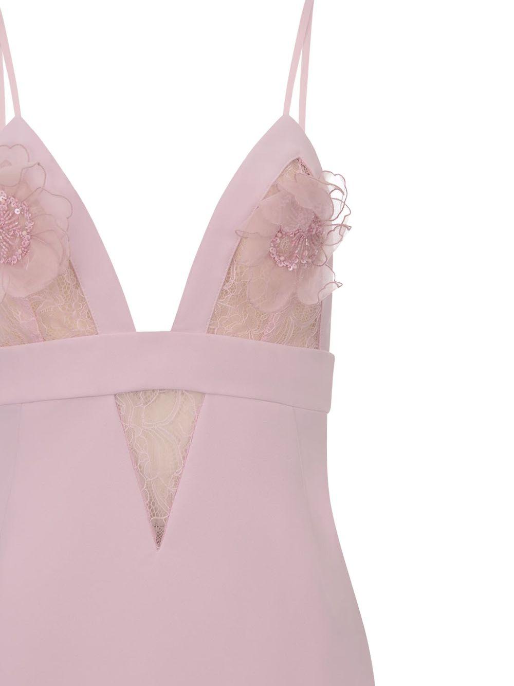 embellished lace-insert mini dress Product Image