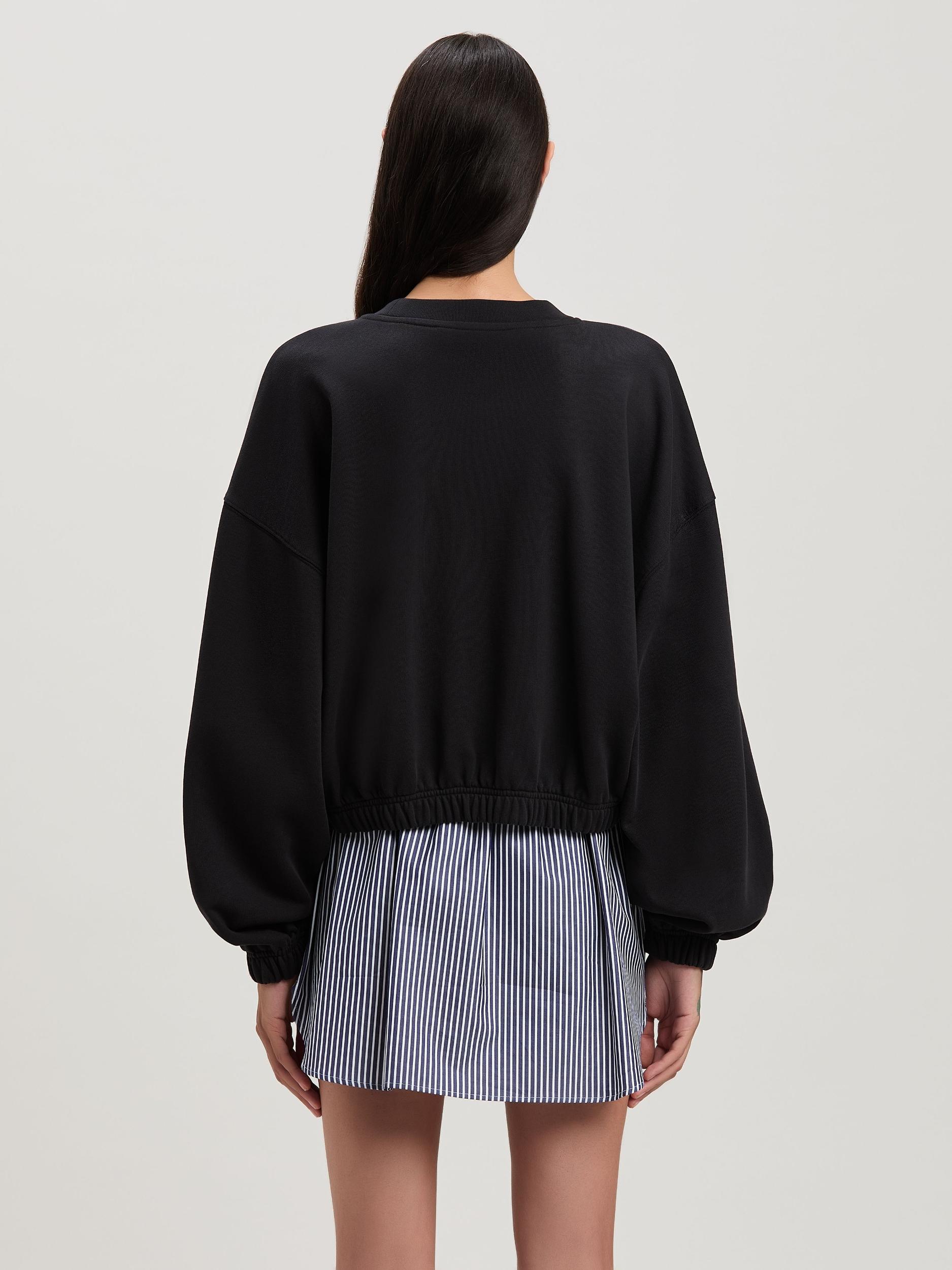 RHINESTONE CURVED LOGO D CREW BLACK - SI Product Image