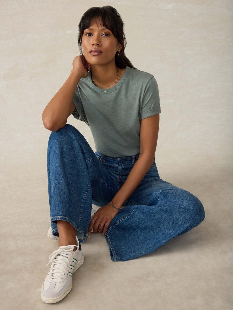 Sunwashed Regenerative Cotton Essential Tee - Sage Creek Product Image