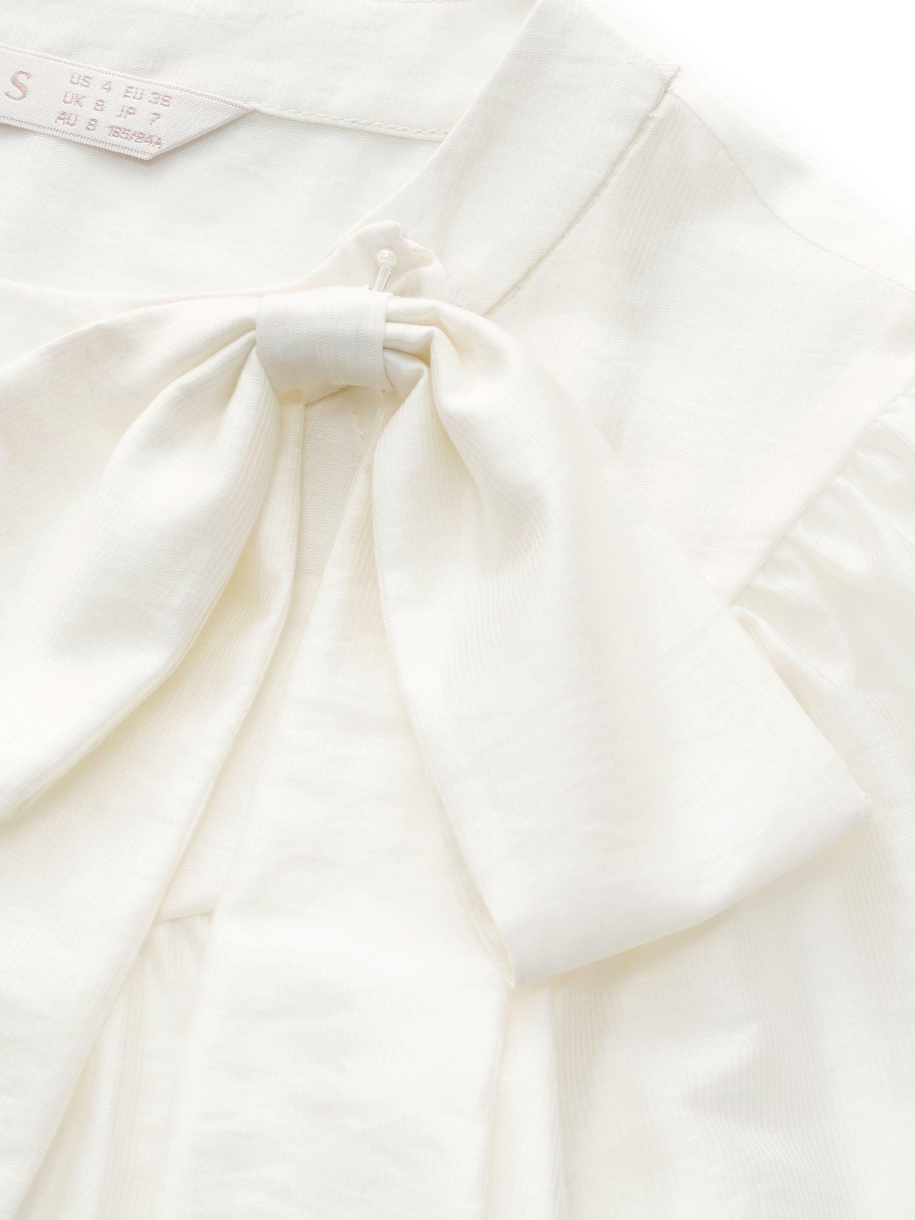 Tencel Blend Women Puff-sleeved Blouse Product Image