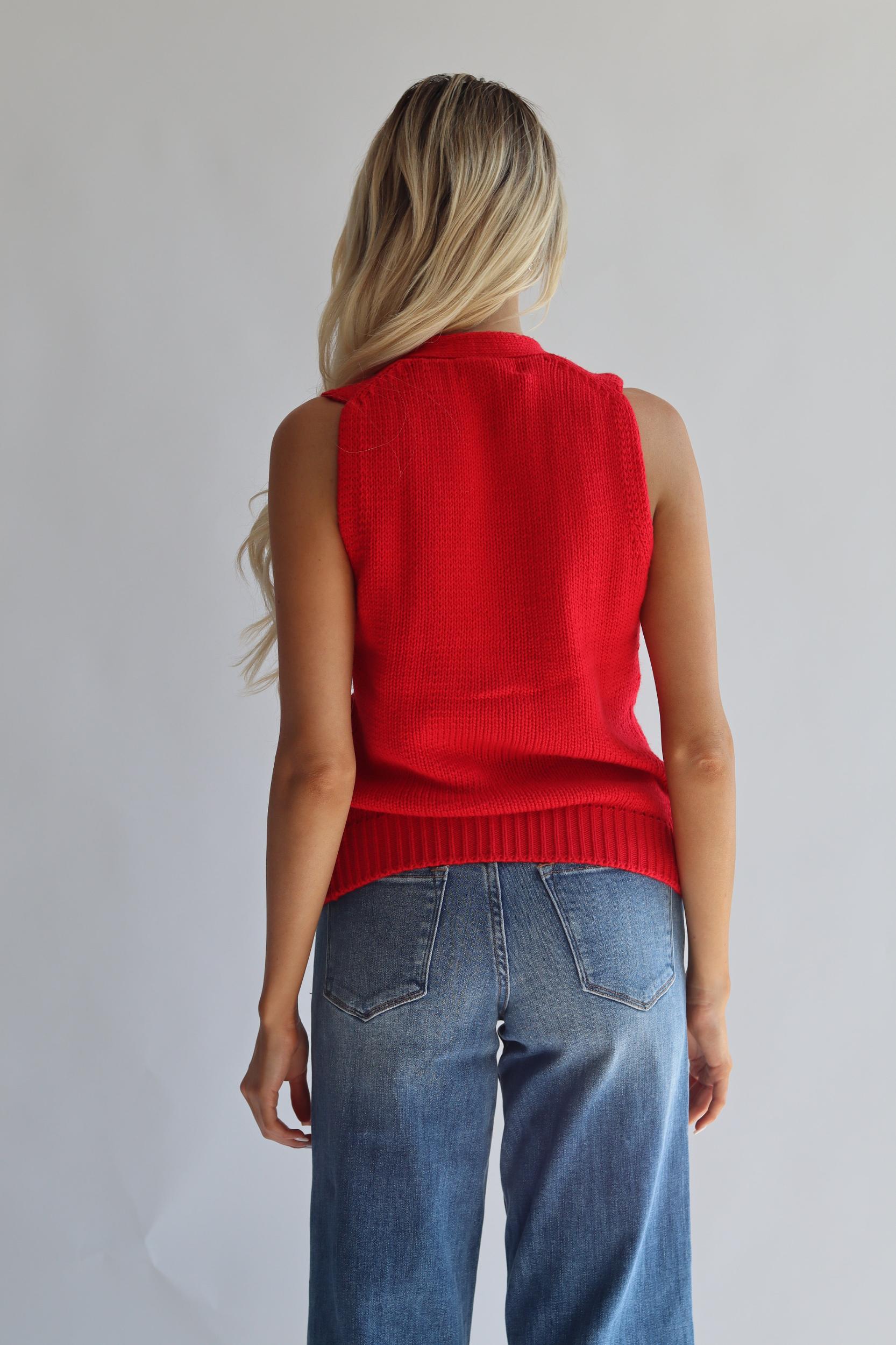 Sleeveless Sweater Vest Product Image