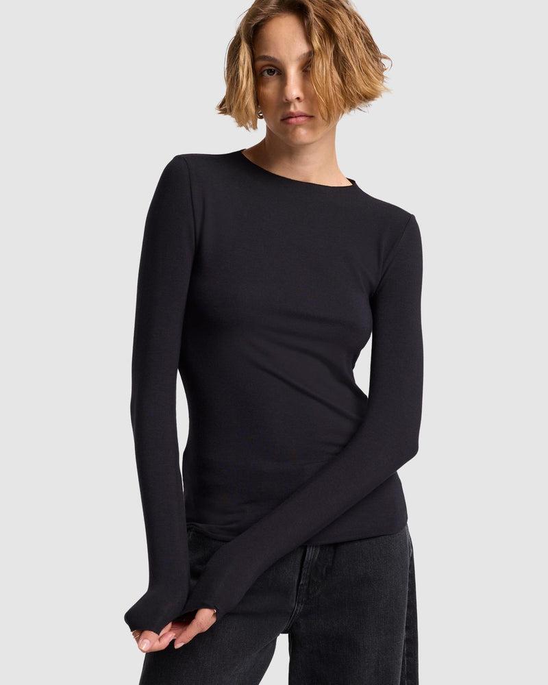 Long Sleeve High Neck Top Product Image