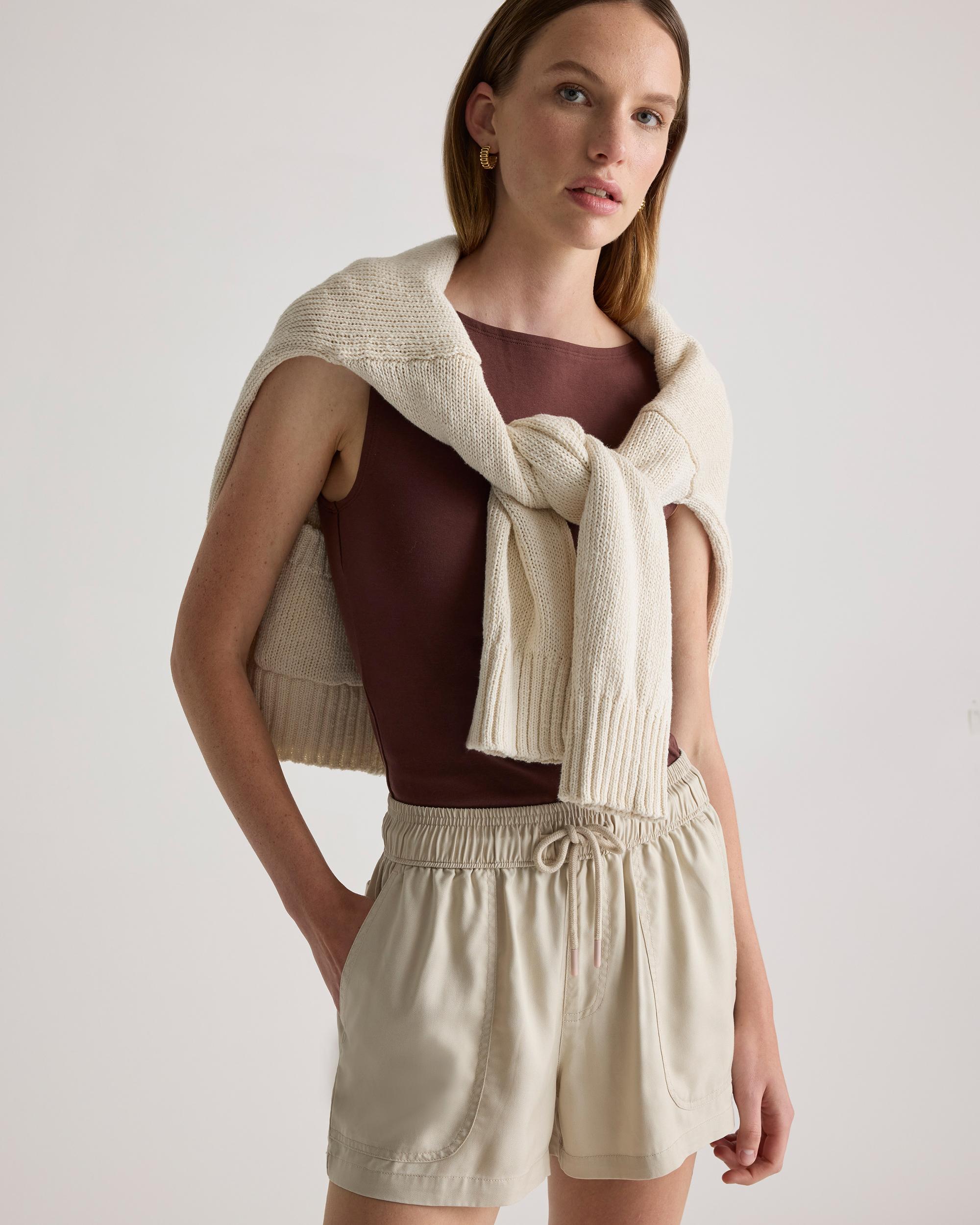 Quince | Women's Stretch Cotton Jersey Boat Neck Tank Top Organic Cotton Product Image