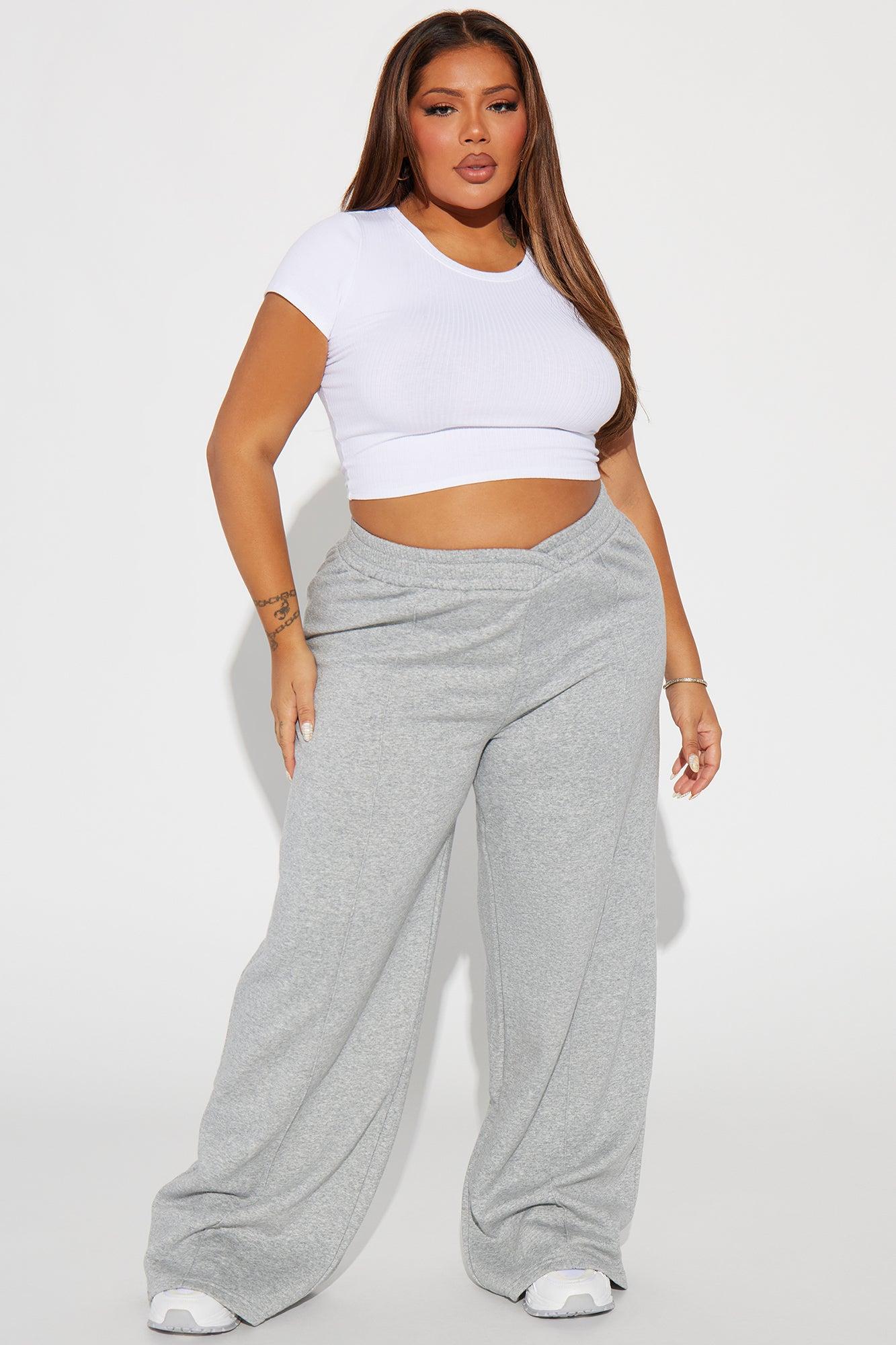 Cassandra Cross Over Lounge Pant - Heather Grey Product Image