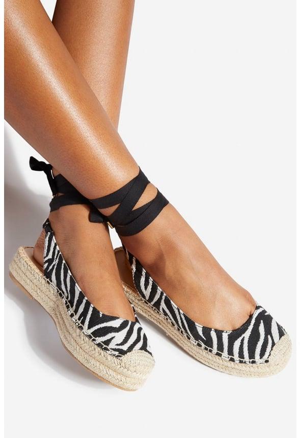 JustFab Margaux Platform Loafer Pump Womens Black/ White Size 8.5 Product Image
