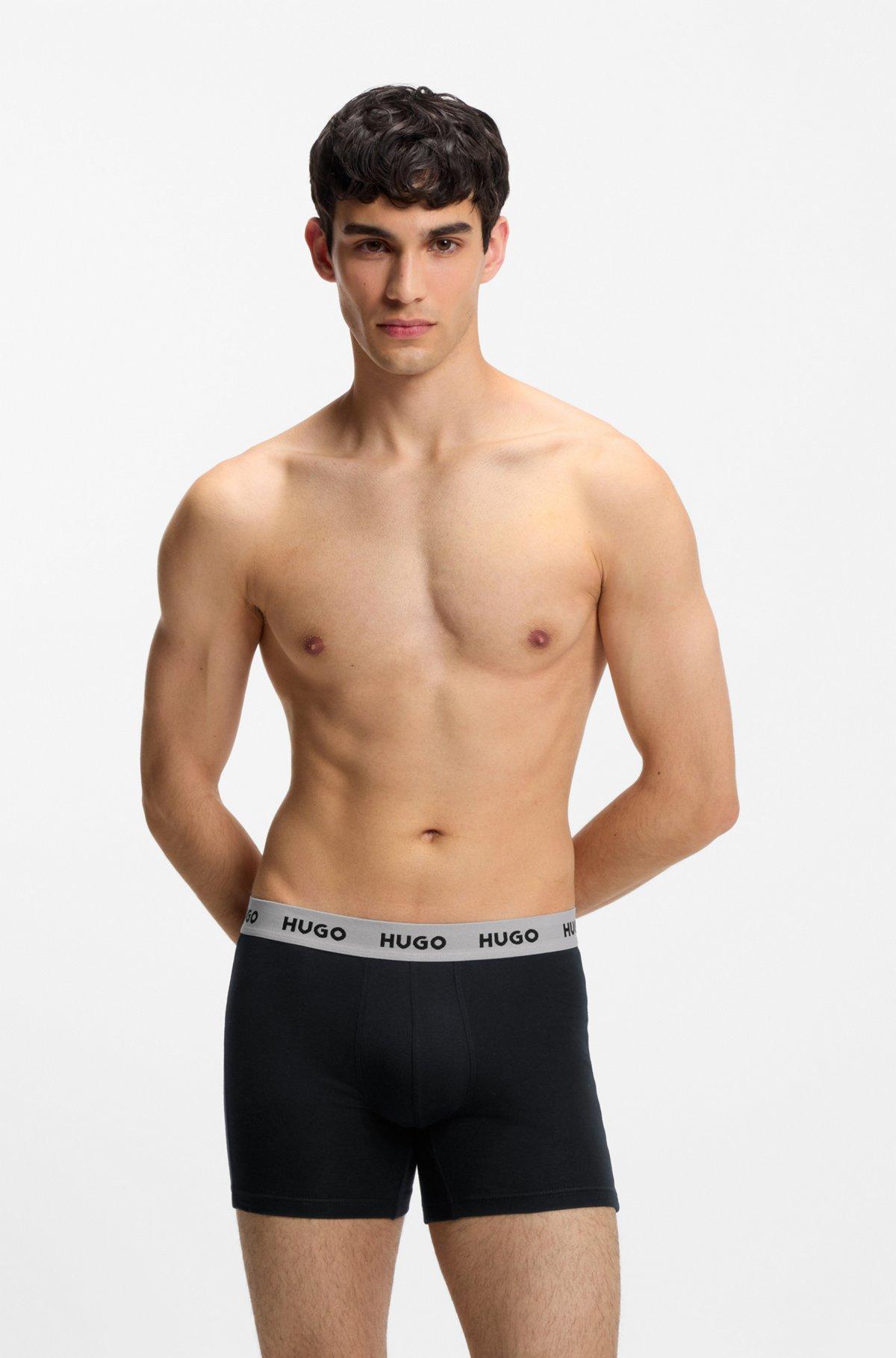 Three-pack of boxer briefs in stretch cotton Product Image