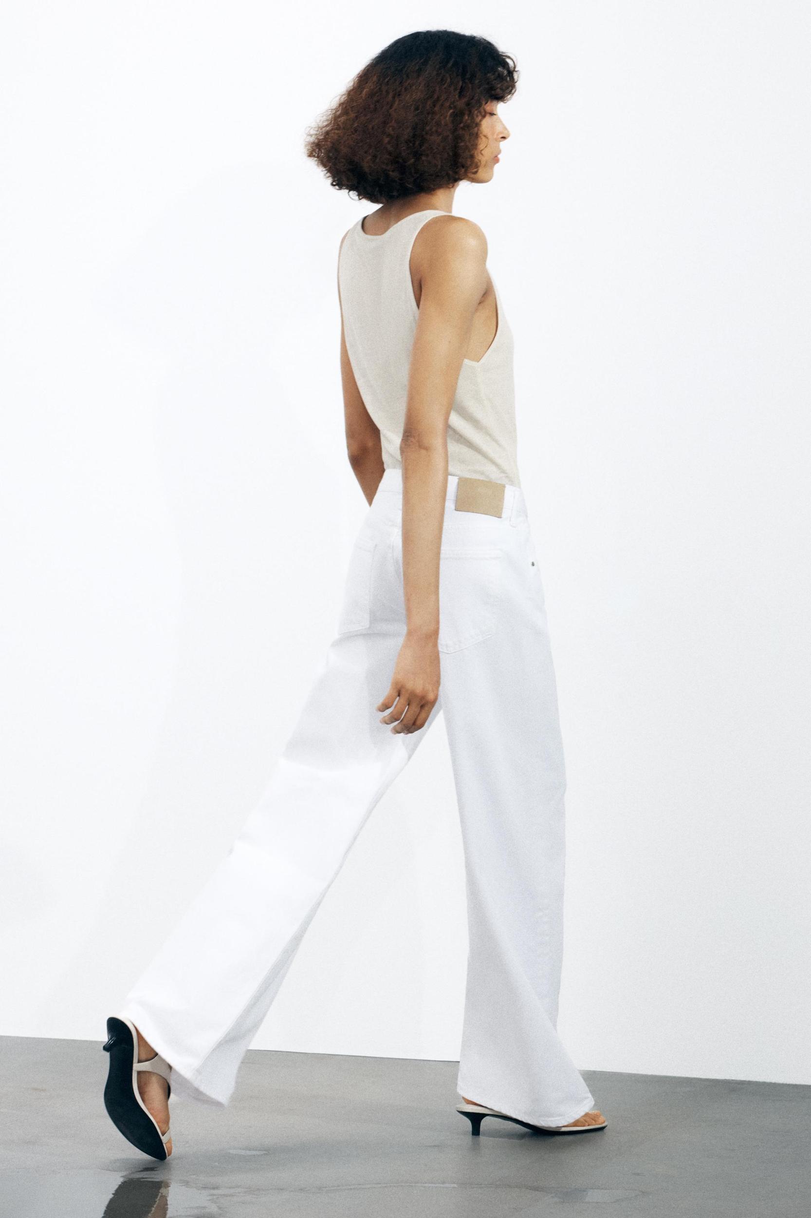 ZW COLLECTION WIDE LEG LOW-RISE JEANS Product Image