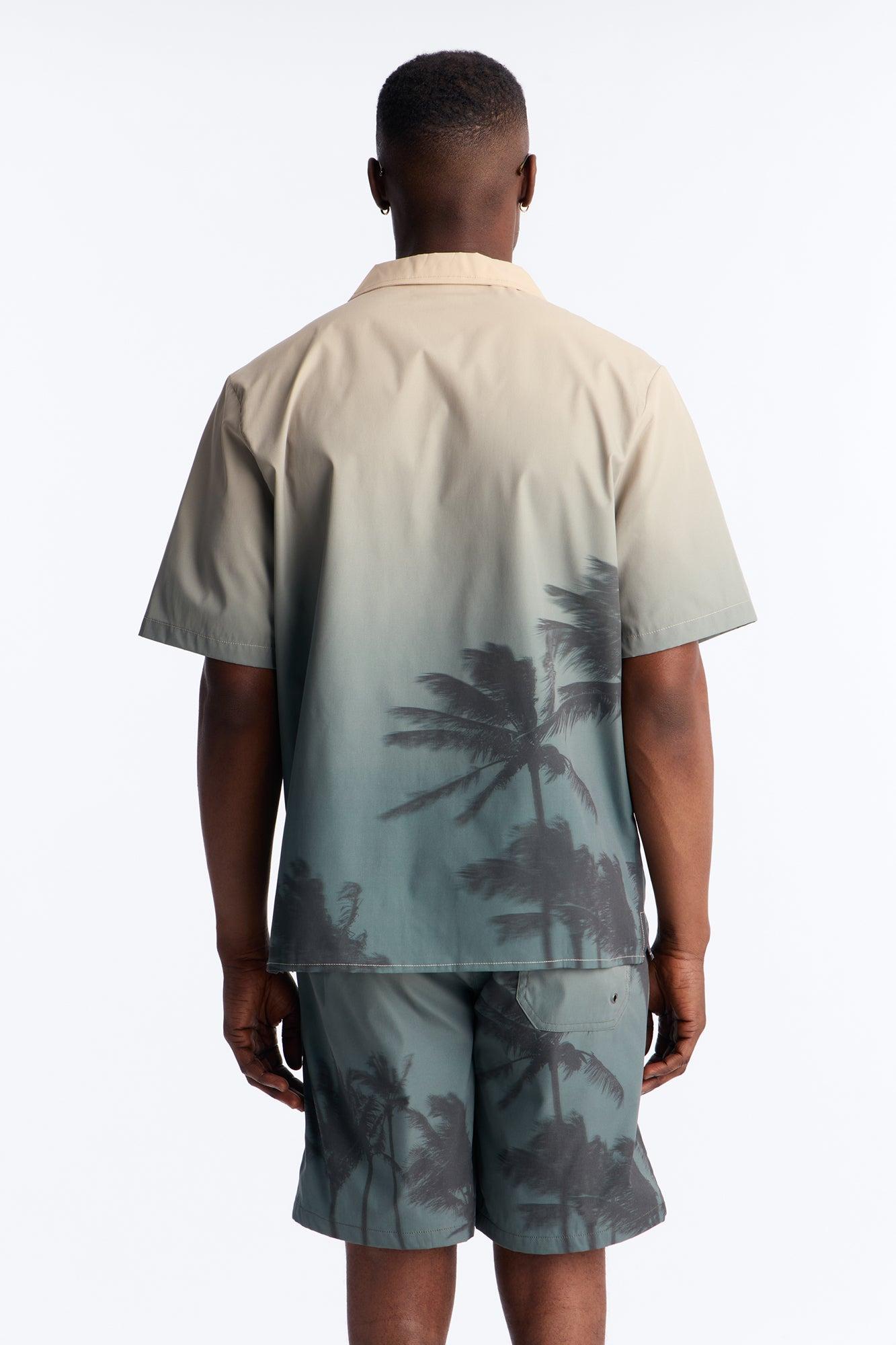 Relaxed Moab Breeze Cuban Collar Button Up Shirt - Taupe Male Product Image