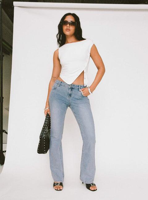 Bethany Bootleg Low Rise Jeans Light Wash Product Image