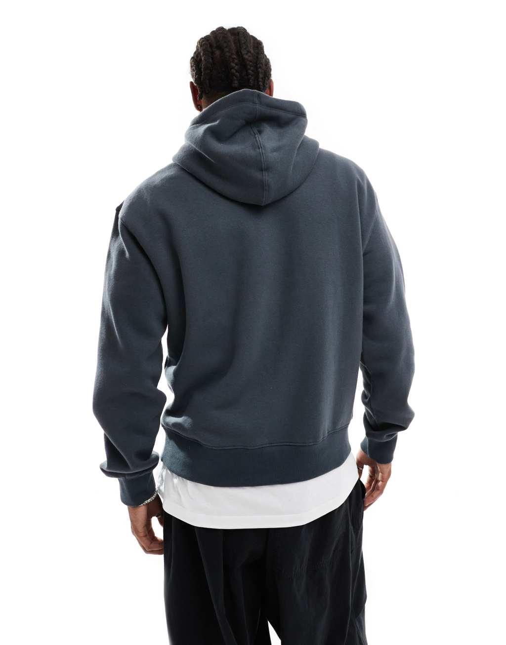 Bershka basic hoodie in charcoal  Product Image