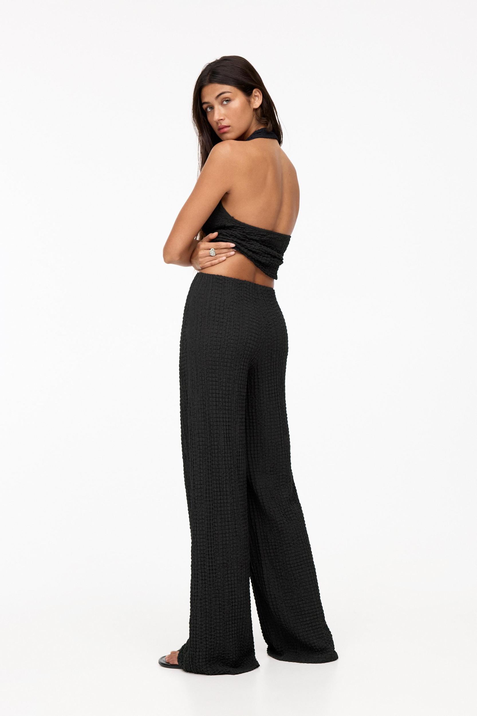 Creased-effect halter top Product Image