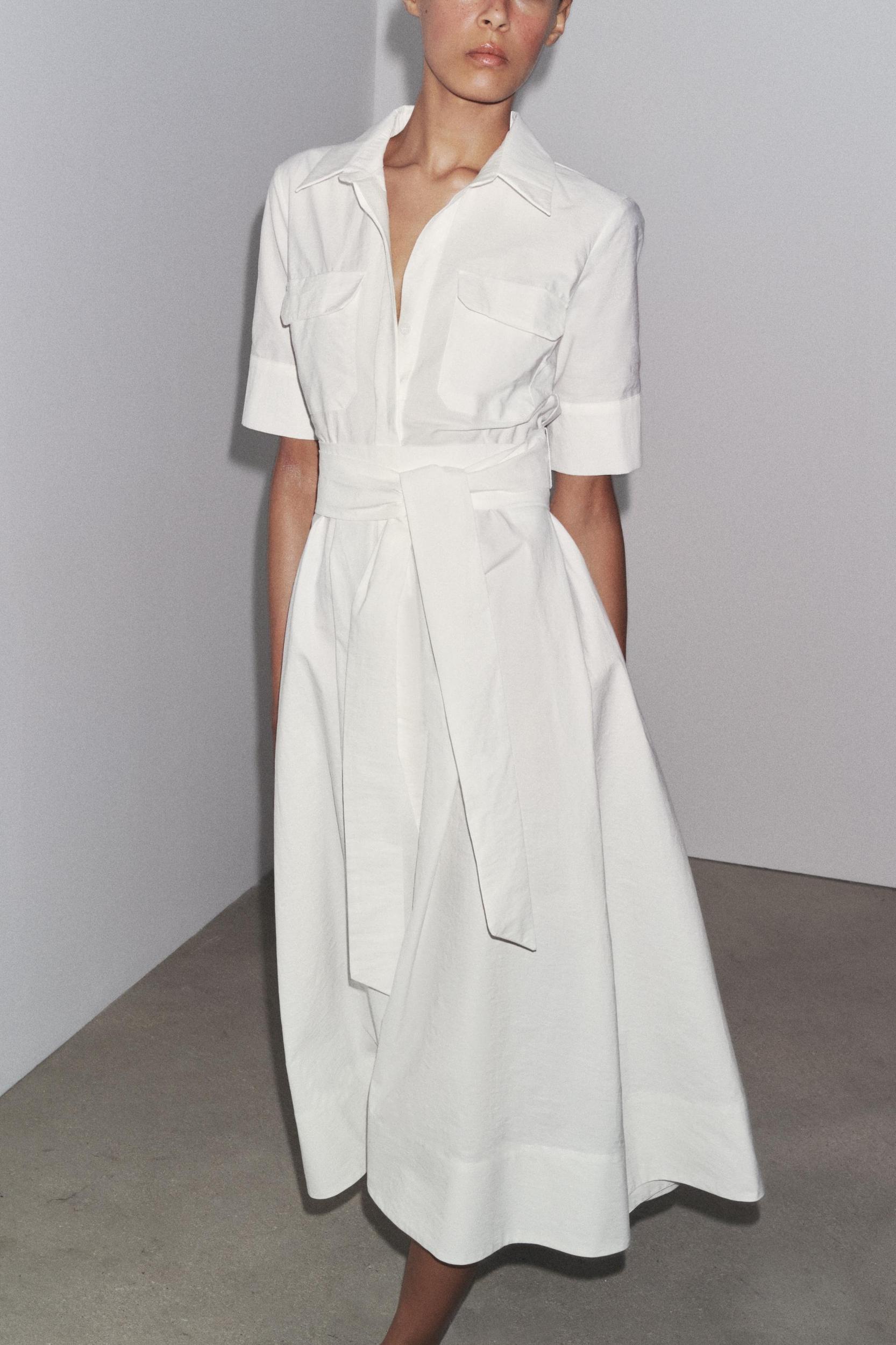 ZW COLLECTION POPLIN MIDI DRESS Product Image