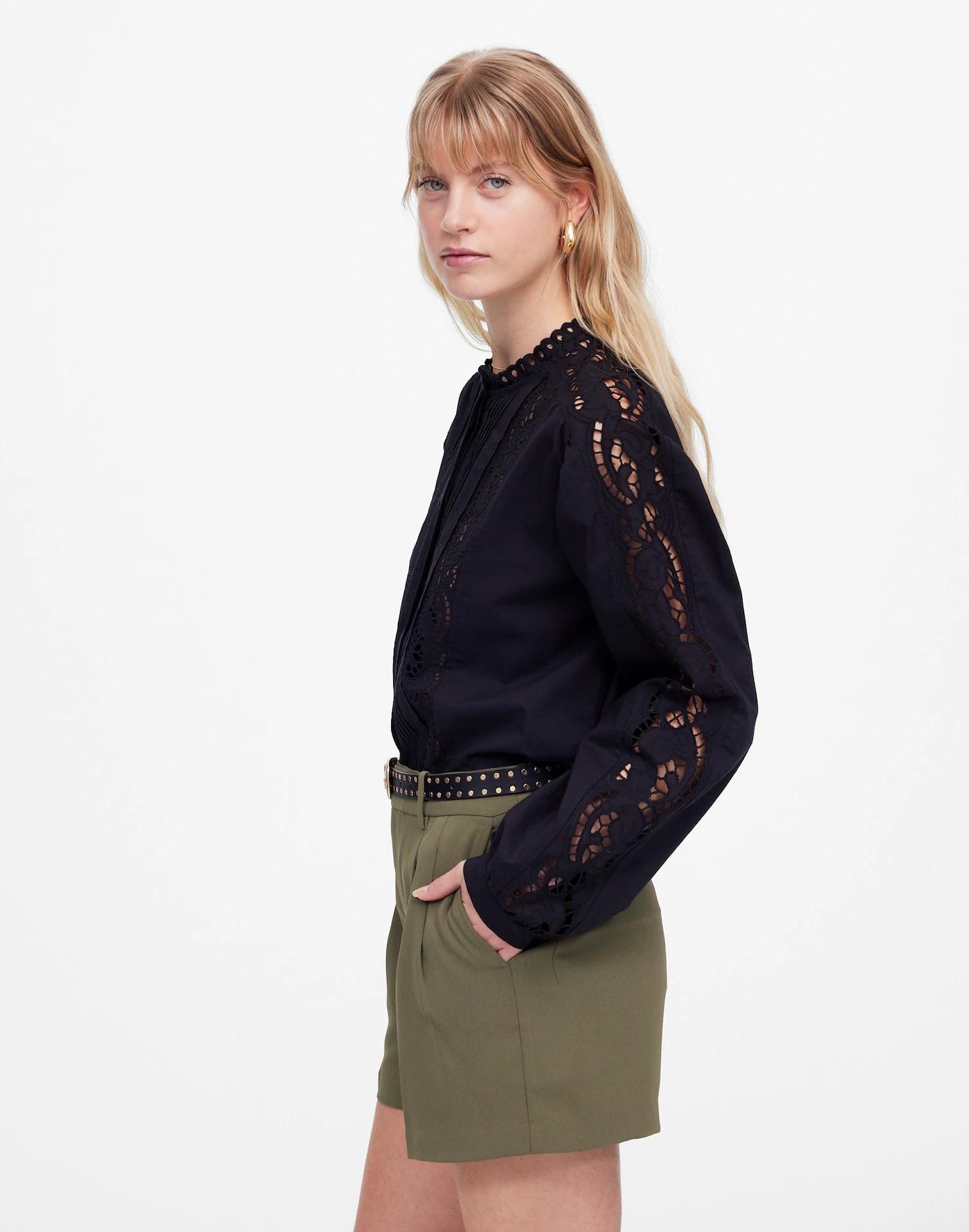 Easy Pleated Trouser Shorts in Crepe Product Image