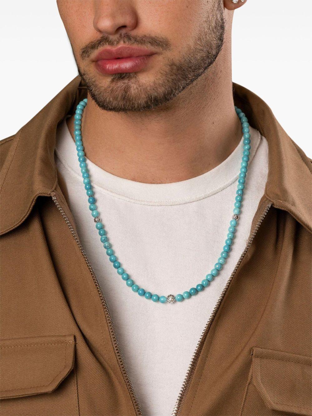 beaded turquoise necklace Product Image