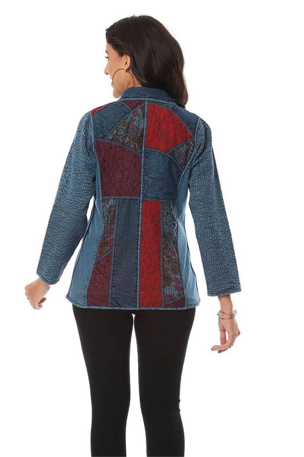 Patchwork Zip Jacket Product Image