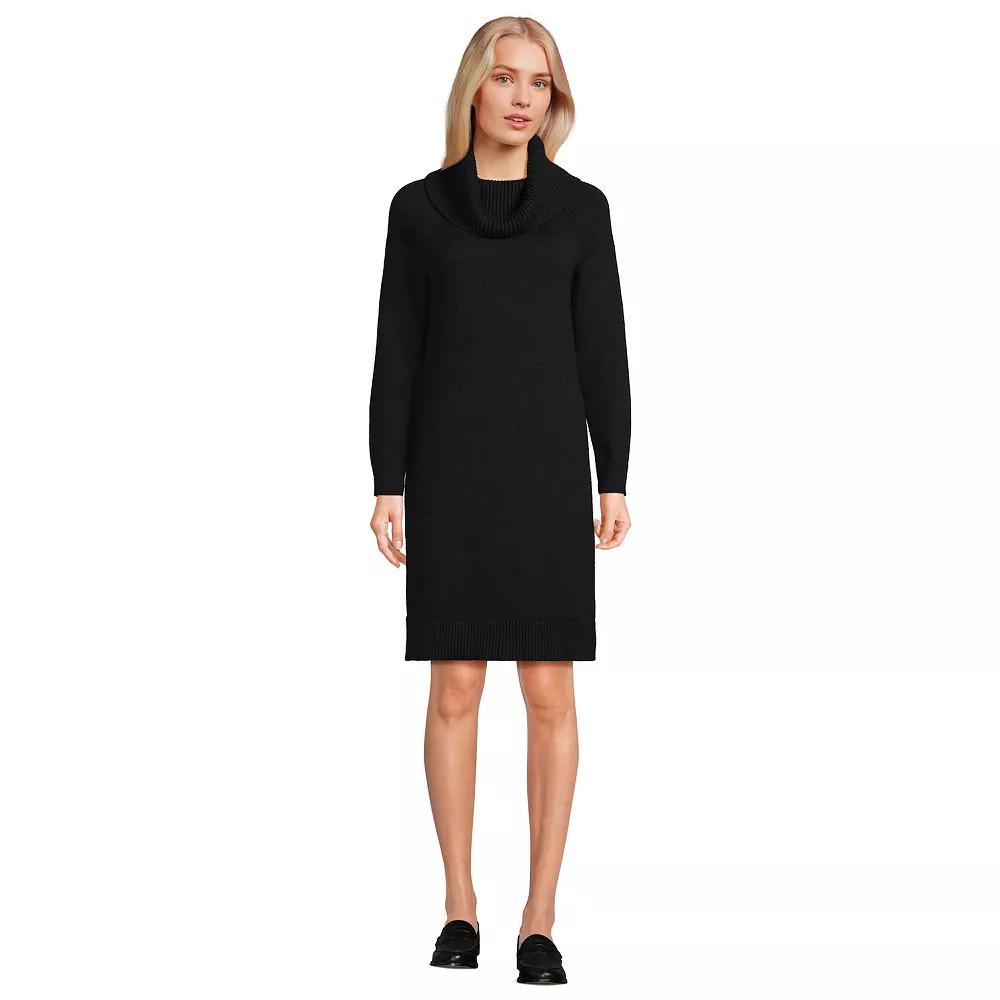 Women's Lands' End Cozy Lofty Cowlneck Sweater Dress,  Product Image