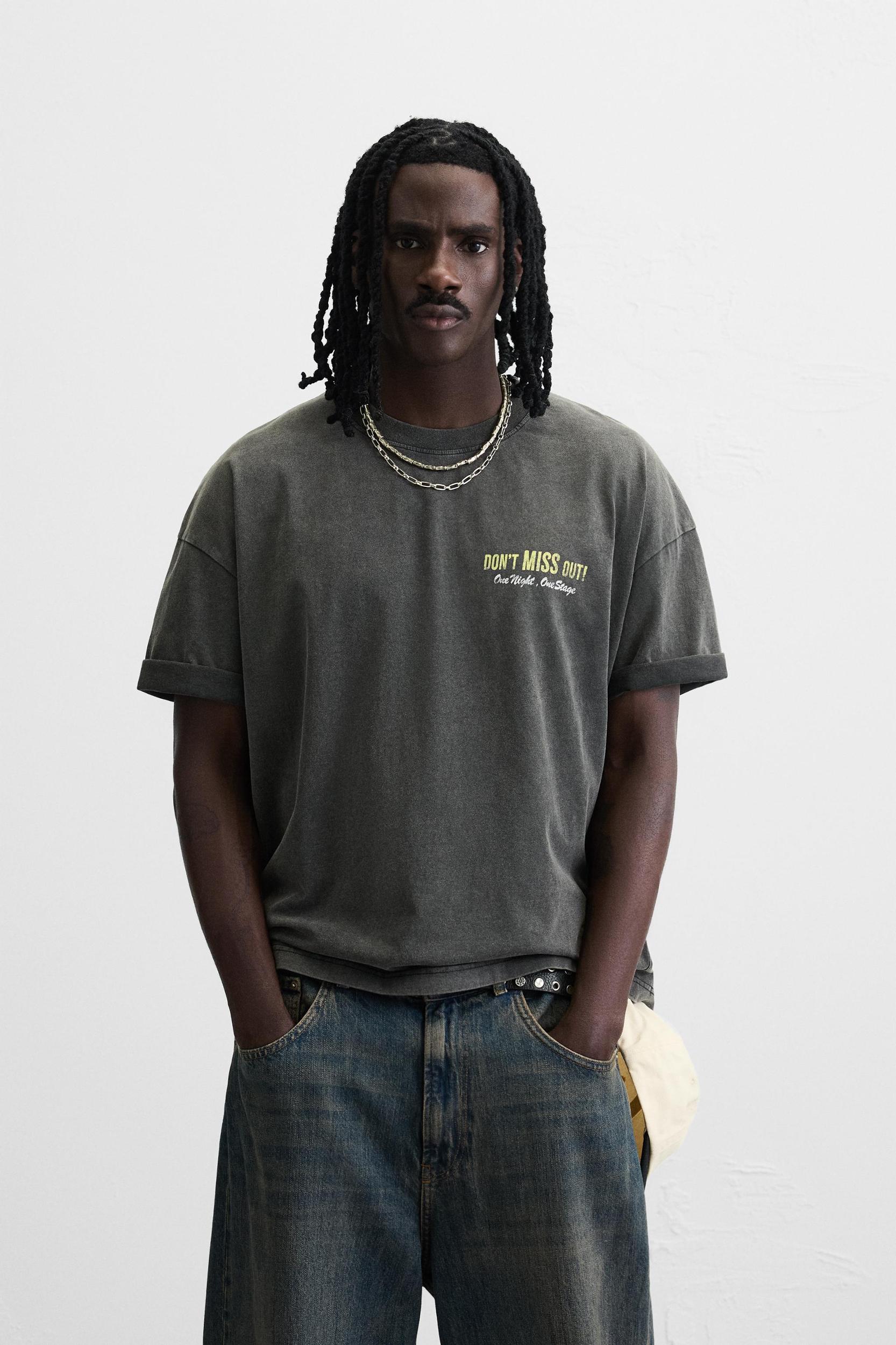 WASHED PRINT T-SHIRT Product Image