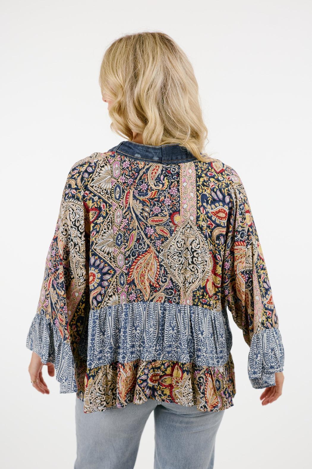 Indigo Paisley Jacket Product Image