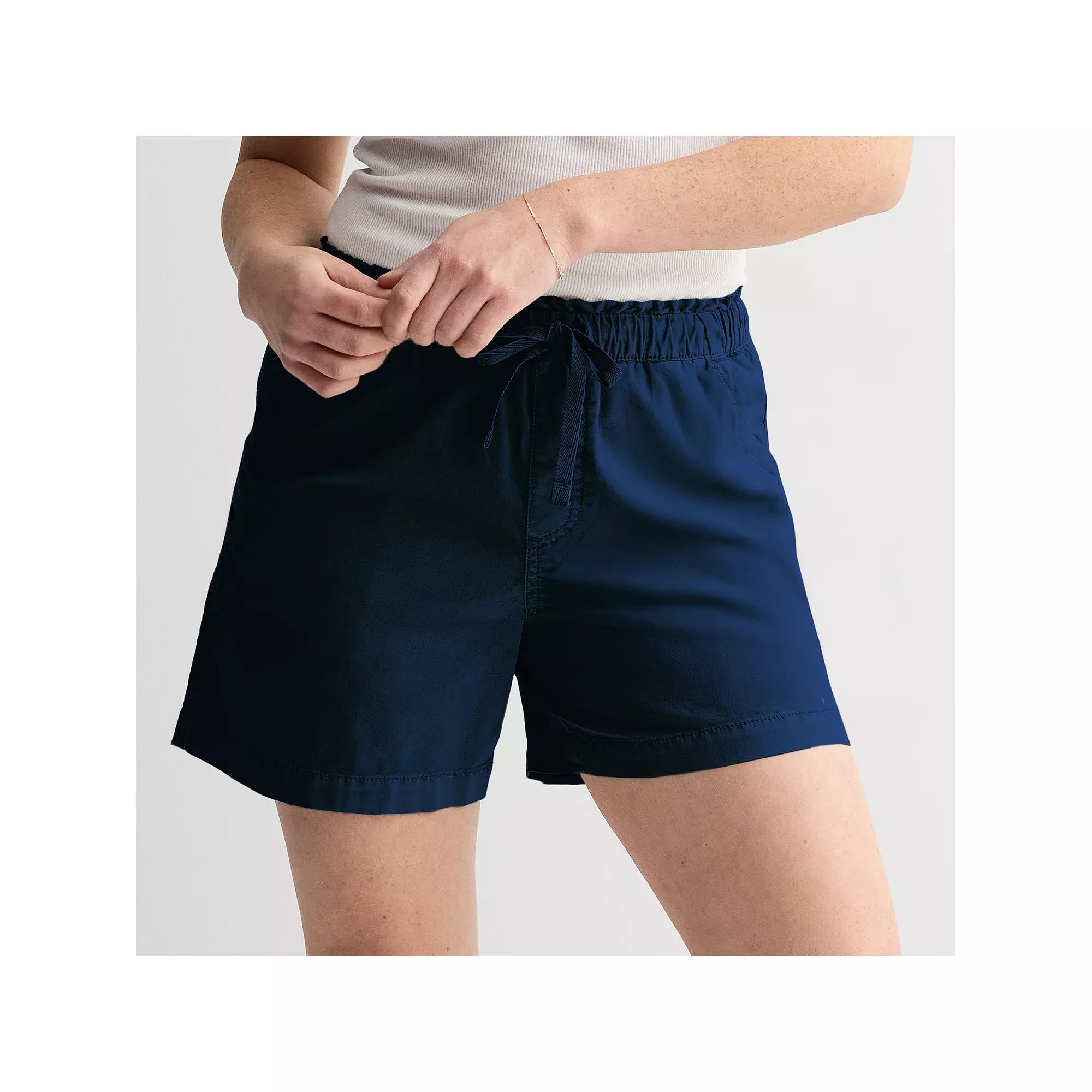 Women's Sonoma Goods For Life® Easy Paperbag Waist Shorts, Size: Medium, Blue Beauty Product Image