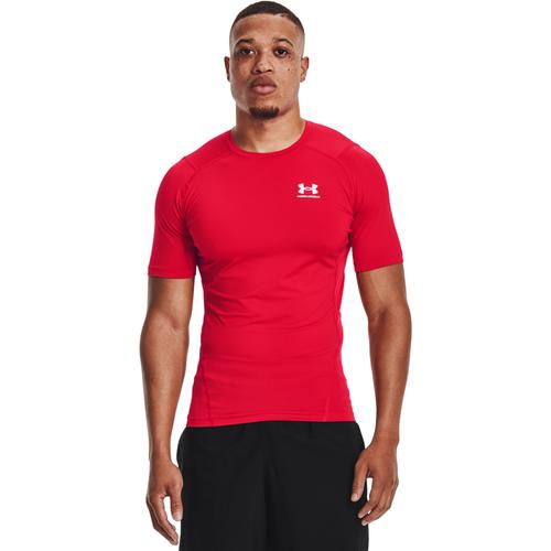 Under Armour Mens Under Armour HeatGear Armour Compression S/S Football T-Shirt - Mens White/Midnight Navy Product Image