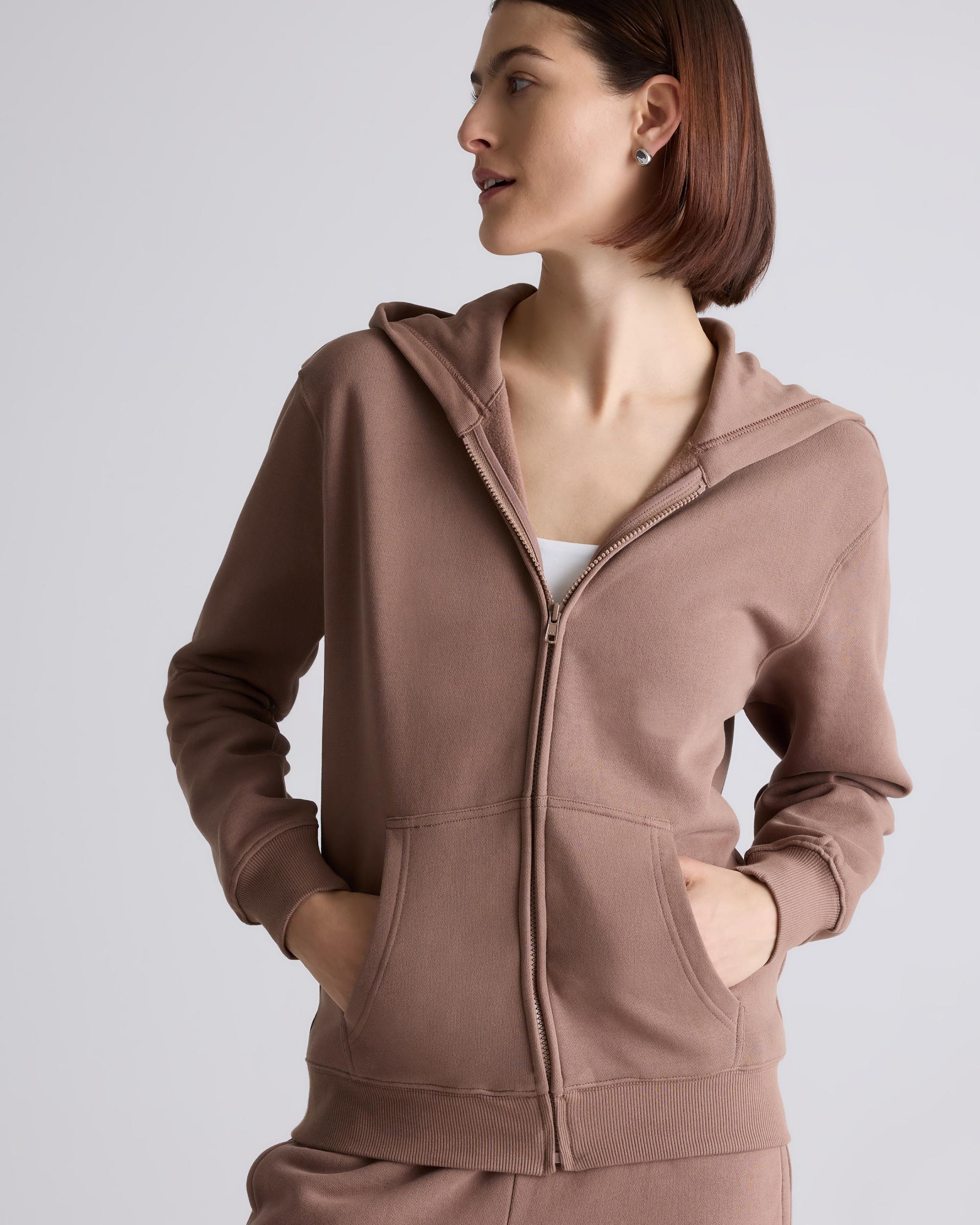 Quince | Women's Organic Heavyweight Fleece Full Zip Hoodie Size XS, Organic Cotton Product Image