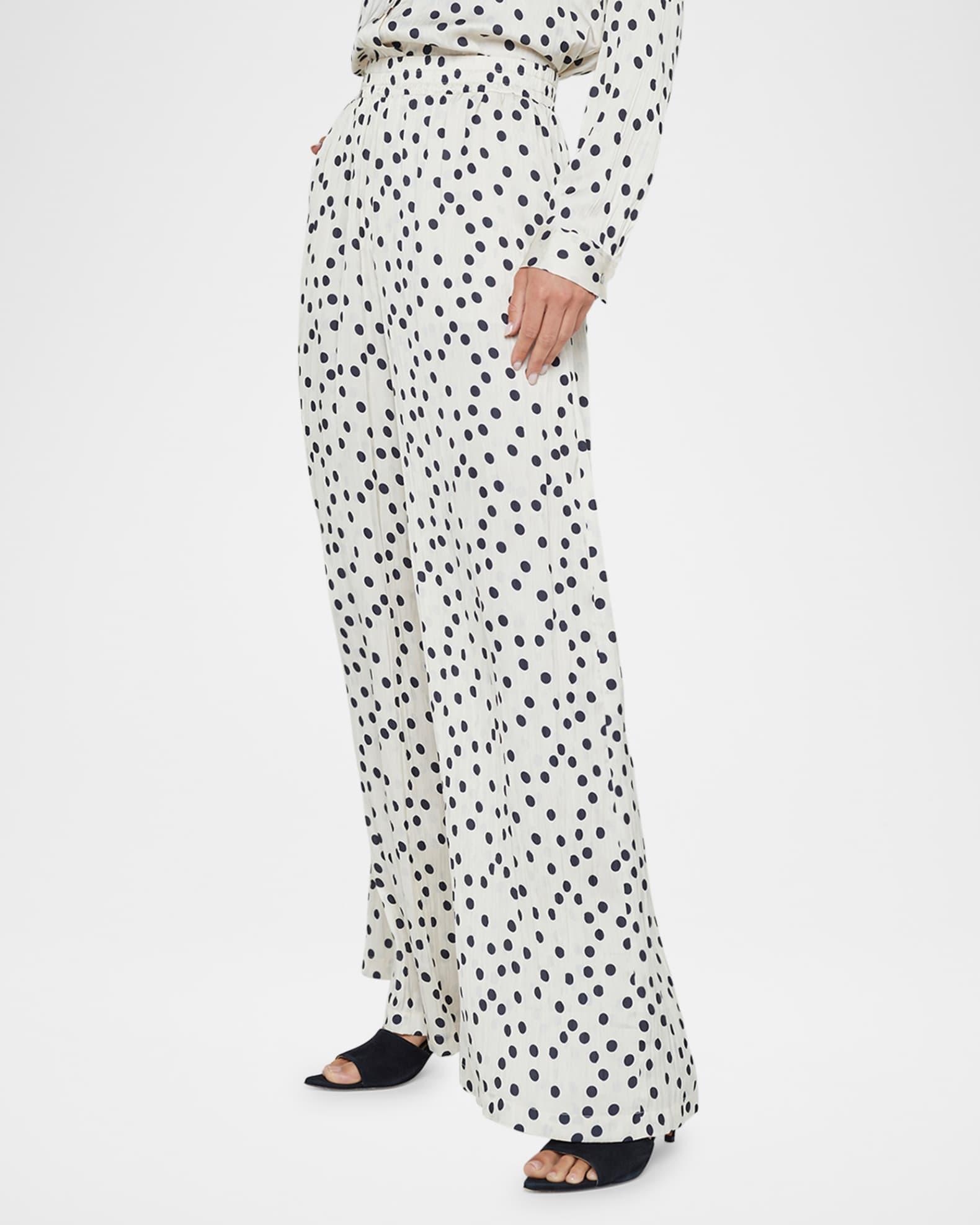 Lillian Polka-Dot Wide-Leg Pants Product Image