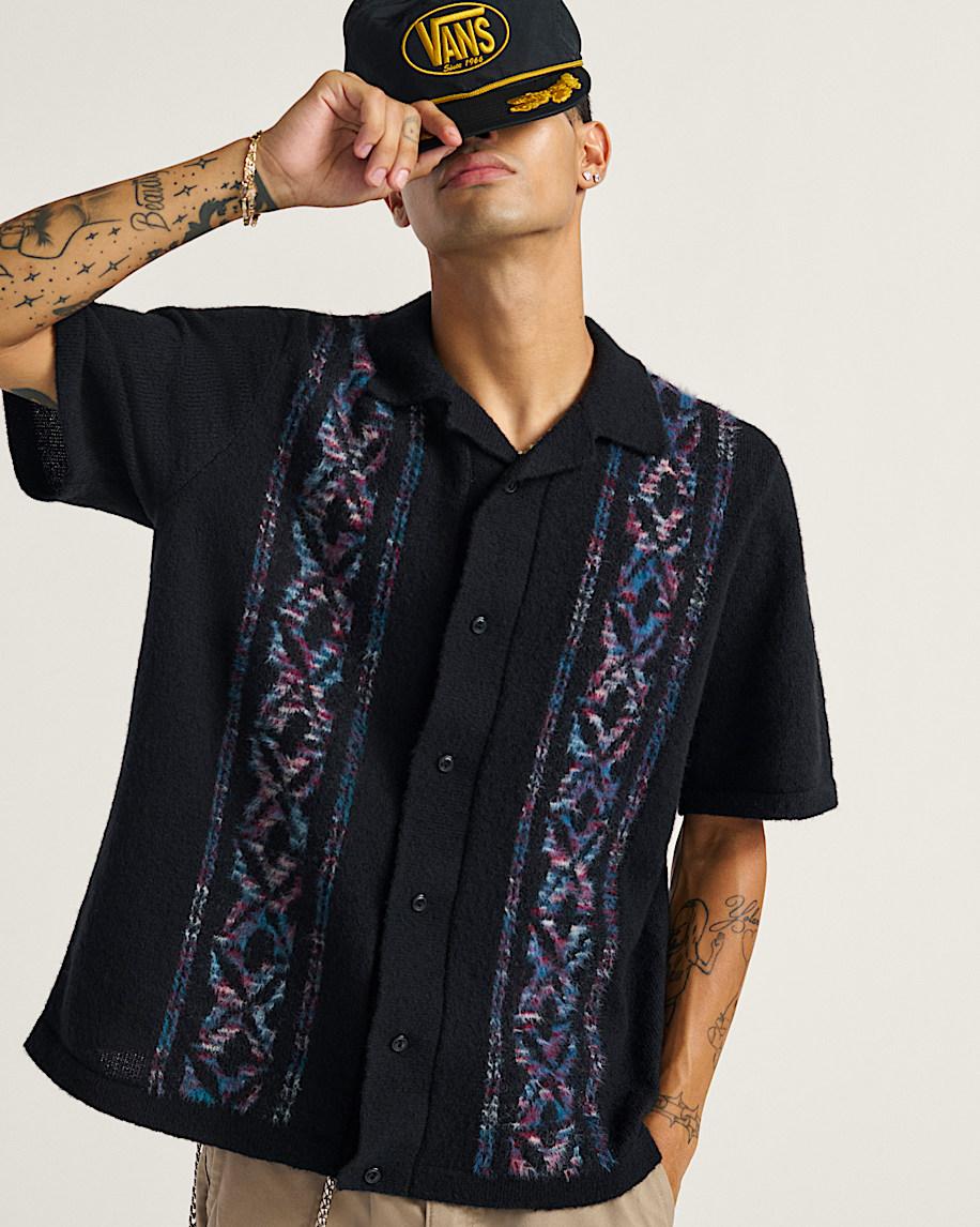 Wheeler Polo Sweater in Black| Vans US Product Image