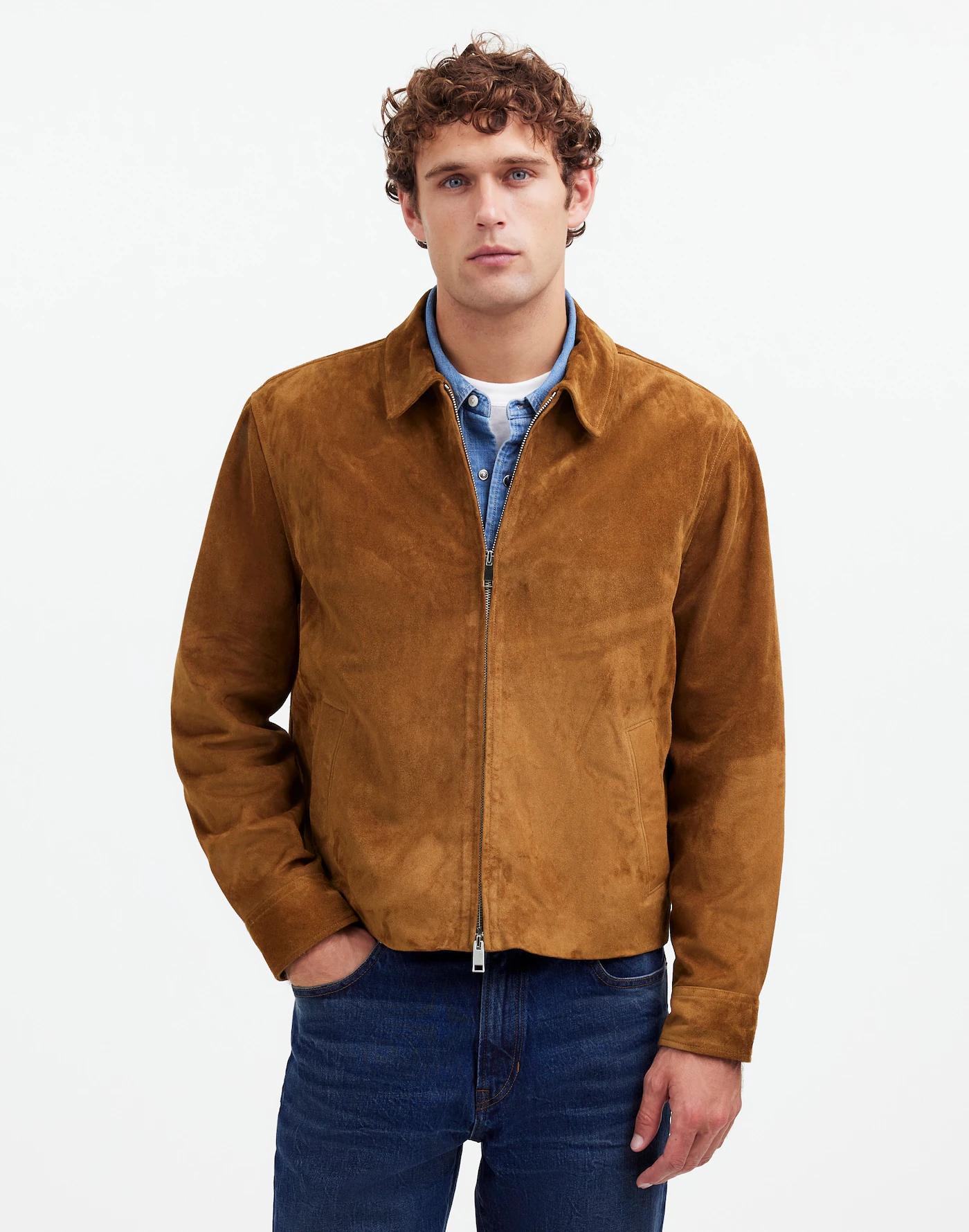 Suede Zip-Front Jacket Product Image