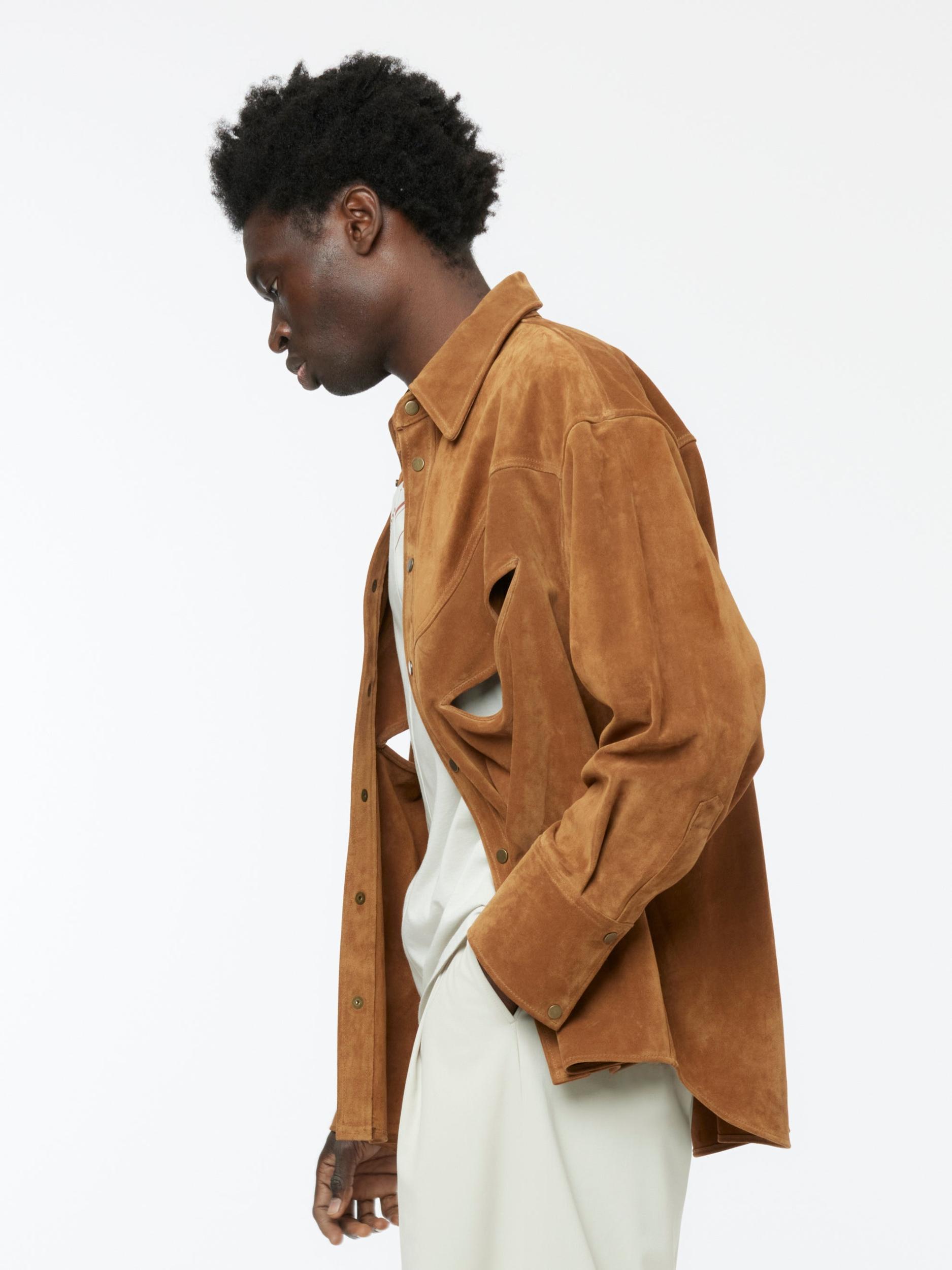 Suede Rider Overshirt Jacket Product Image