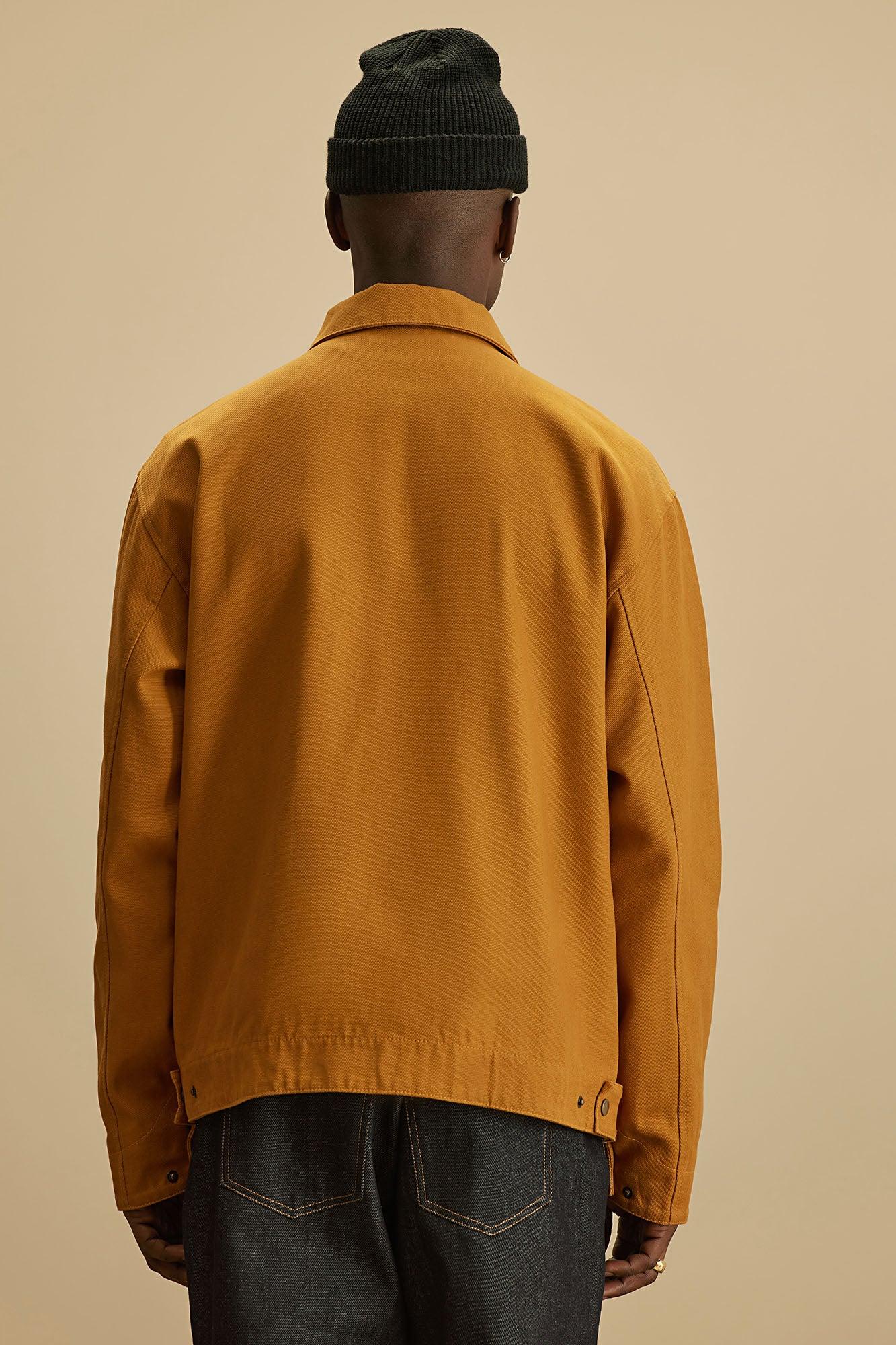 Alexander Utility Canvas Zip Work Jacket - Tan Product Image