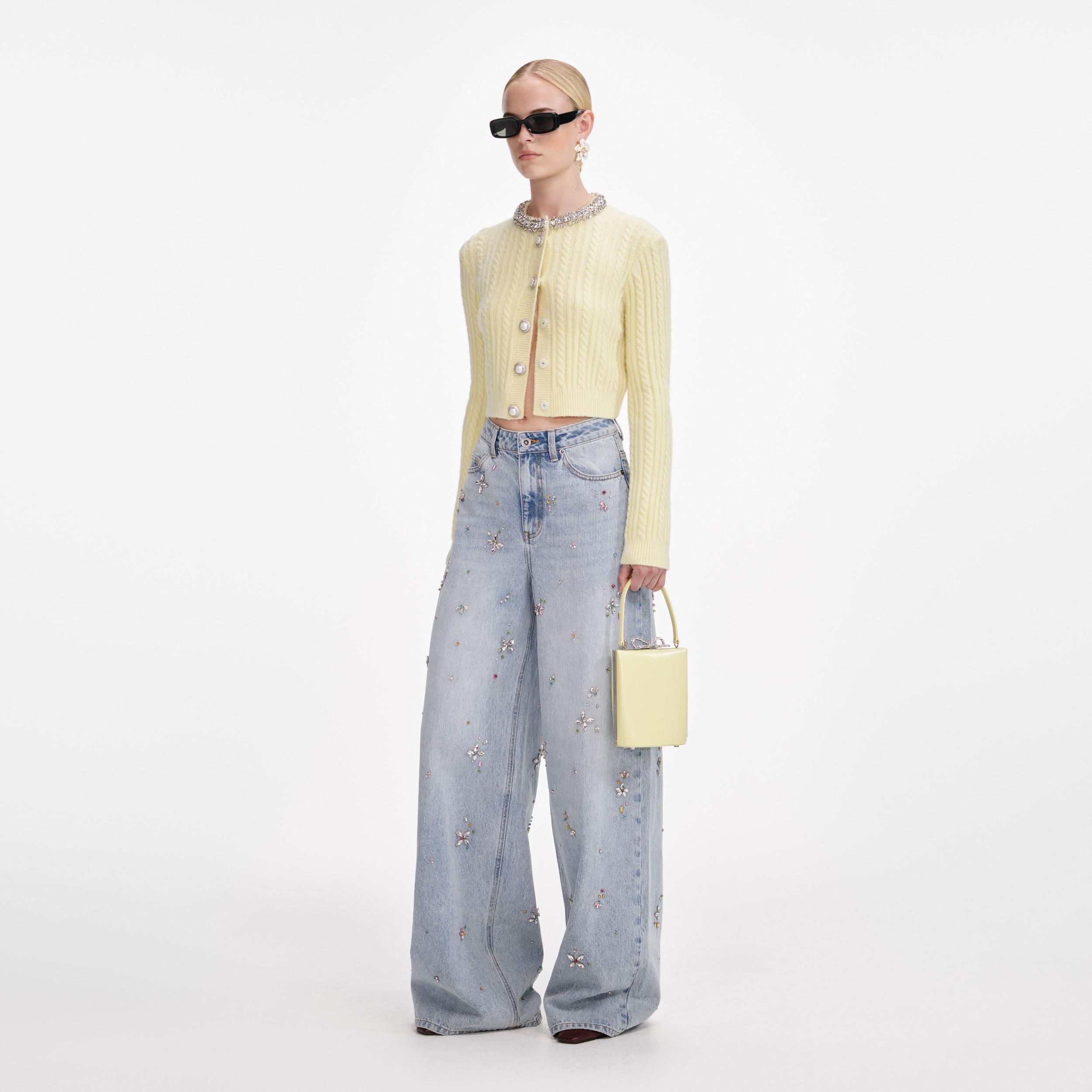 Yellow Alpaca Cardigan Product Image