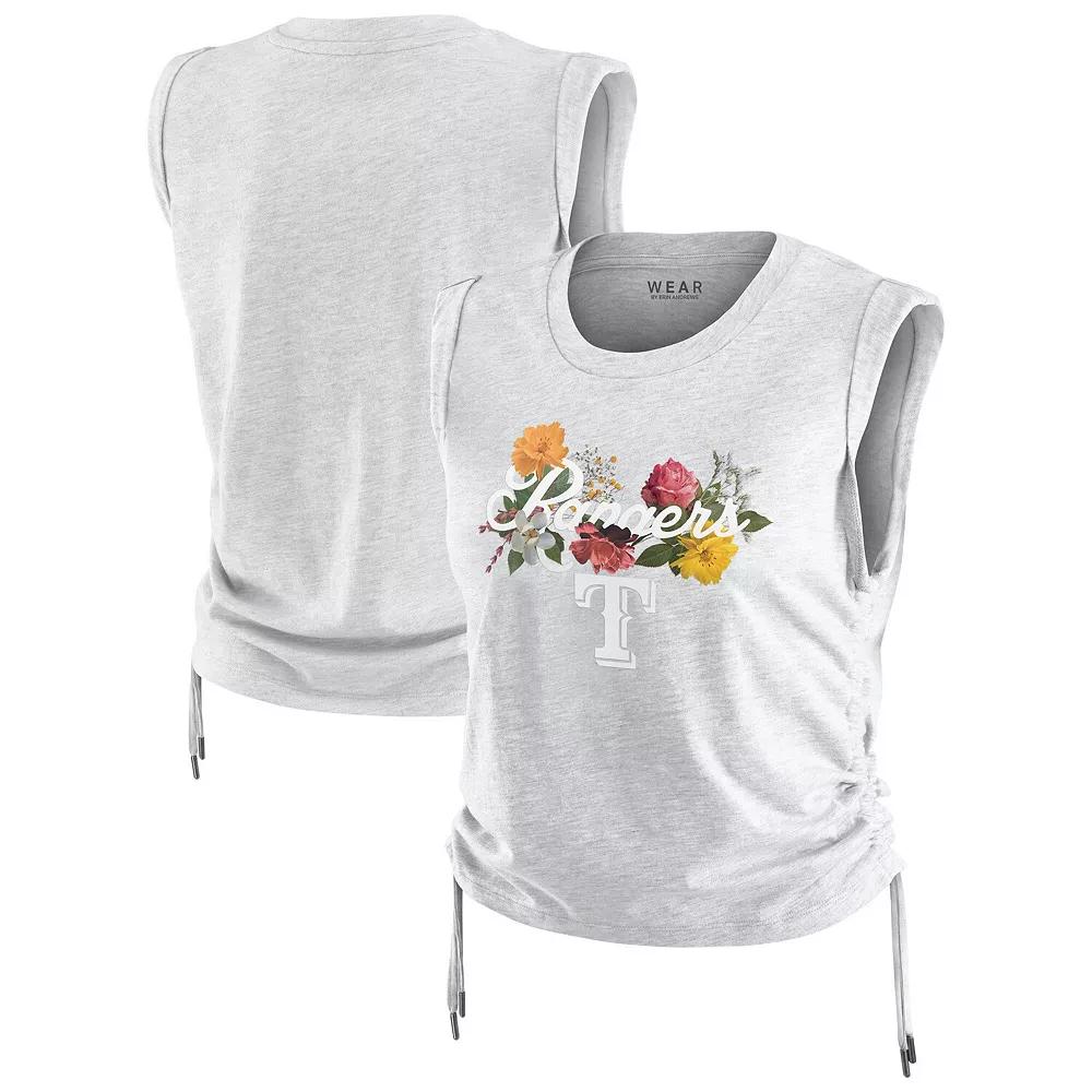 Women's WEAR by Erin Andrews Heather Gray Texas Rangers Cinched Tank Top,  Product Image