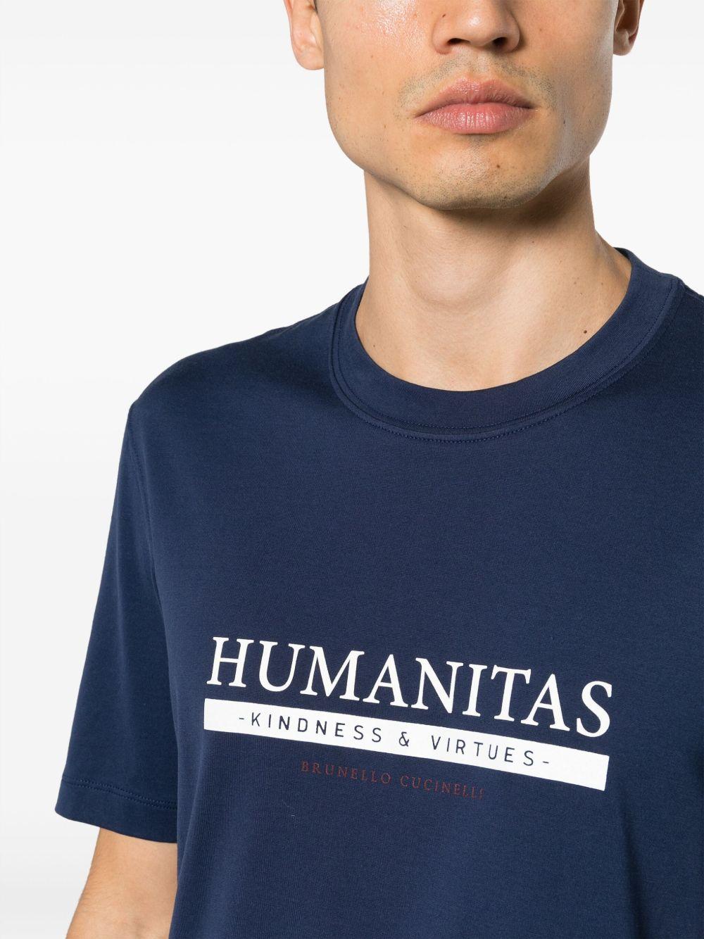 slogan-print cotton T-shirt  Product Image