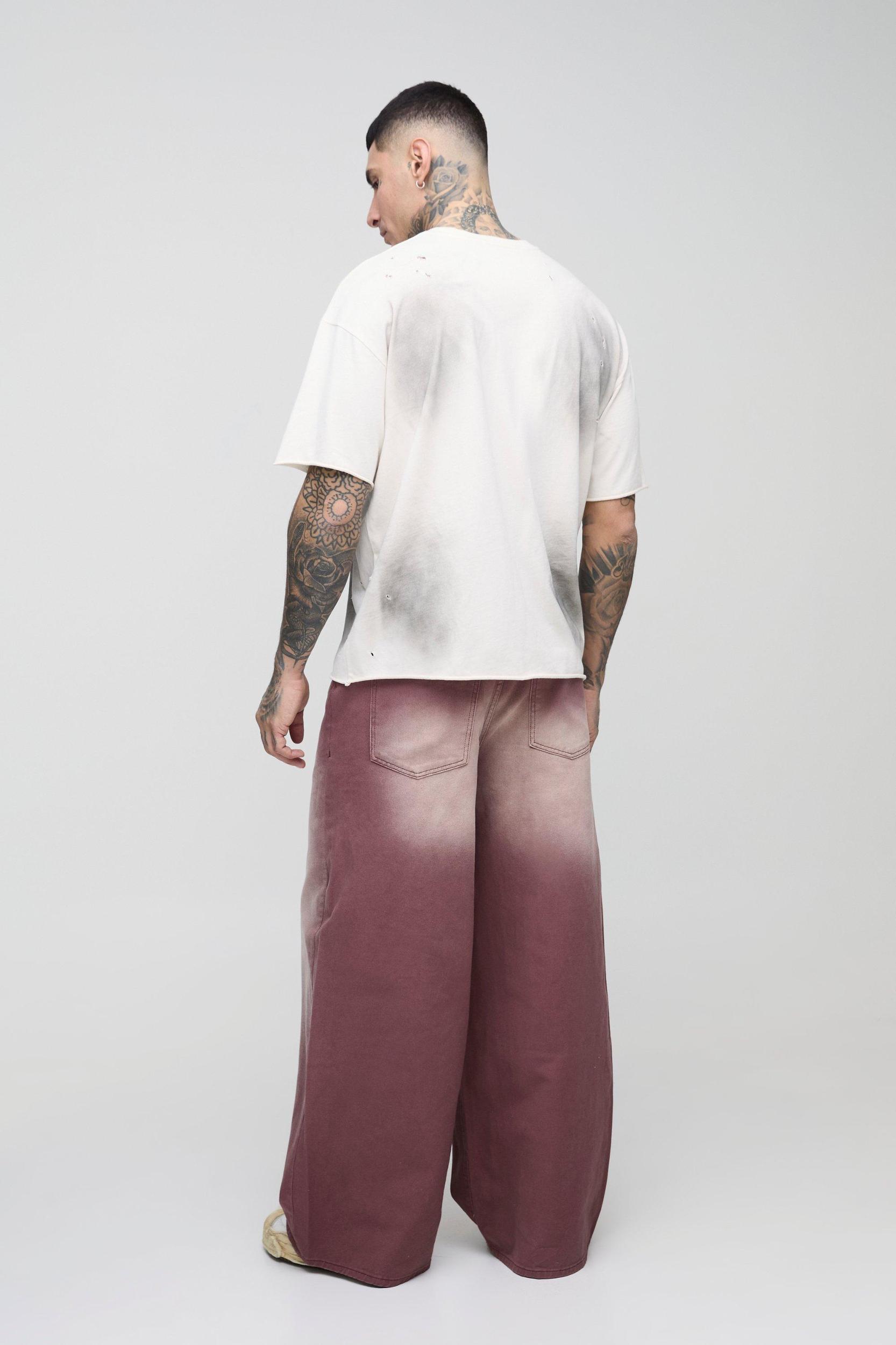 Tall Baggy Rigid Extreme Washed Jeans | boohooMAN USA Product Image